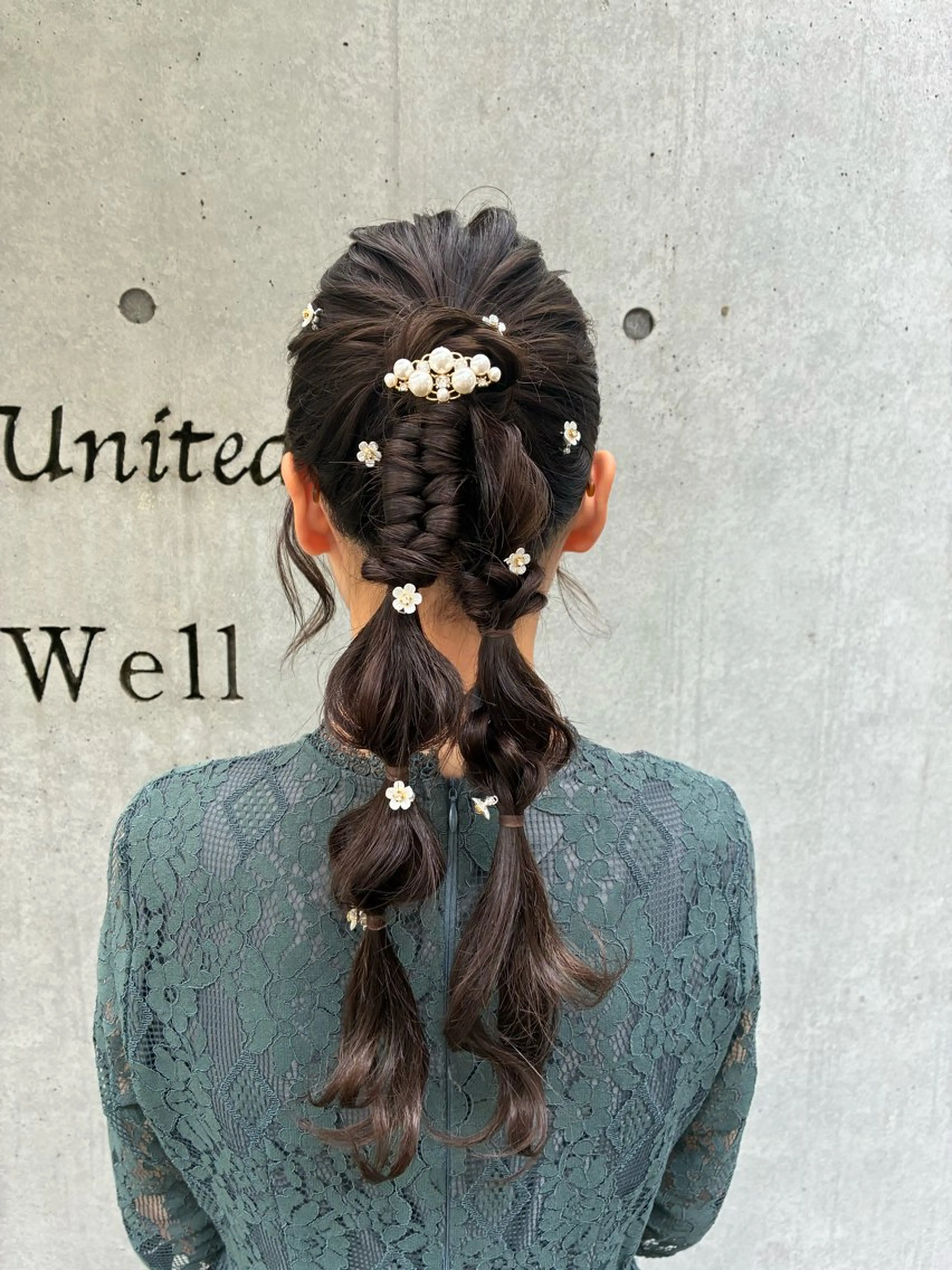 ロング ヘアアレンジ ポニーテール 結婚式・ブライダル 韓国風ヘア ロング オルチャンヘア ヘアセット 🧡髪質改善💛 🌸SAKURA🌸のヘアスタイル