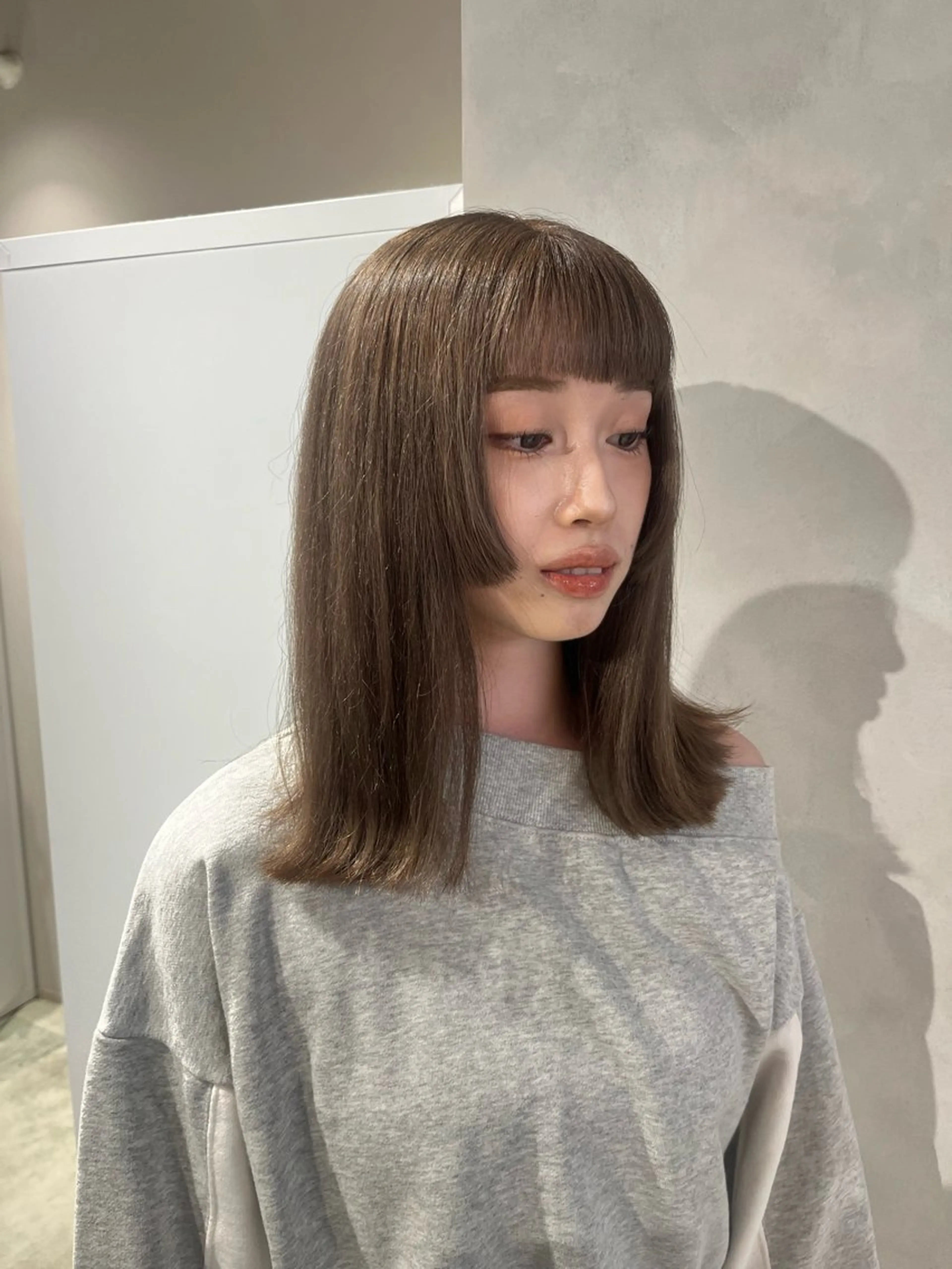 セミロング カラー カット ヘアカラー トリートメント ボブ/ベージュ/ パーマ🪿近森ゆいのヘアスタイル