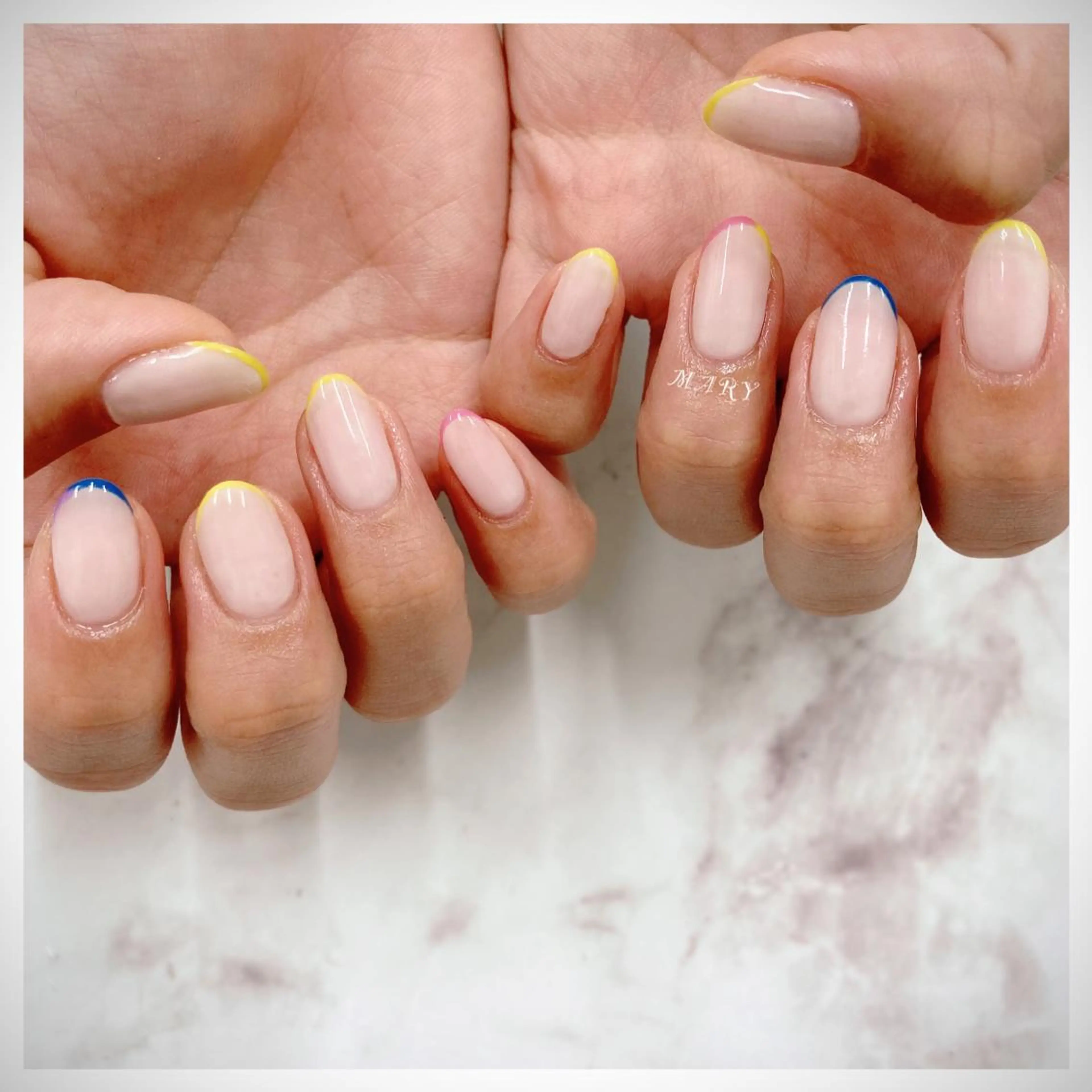 ネイル フレンチネイル ニュアンスネイル シンプルネイル ハンドネイル Mary nail .narumiのネイルデザイン