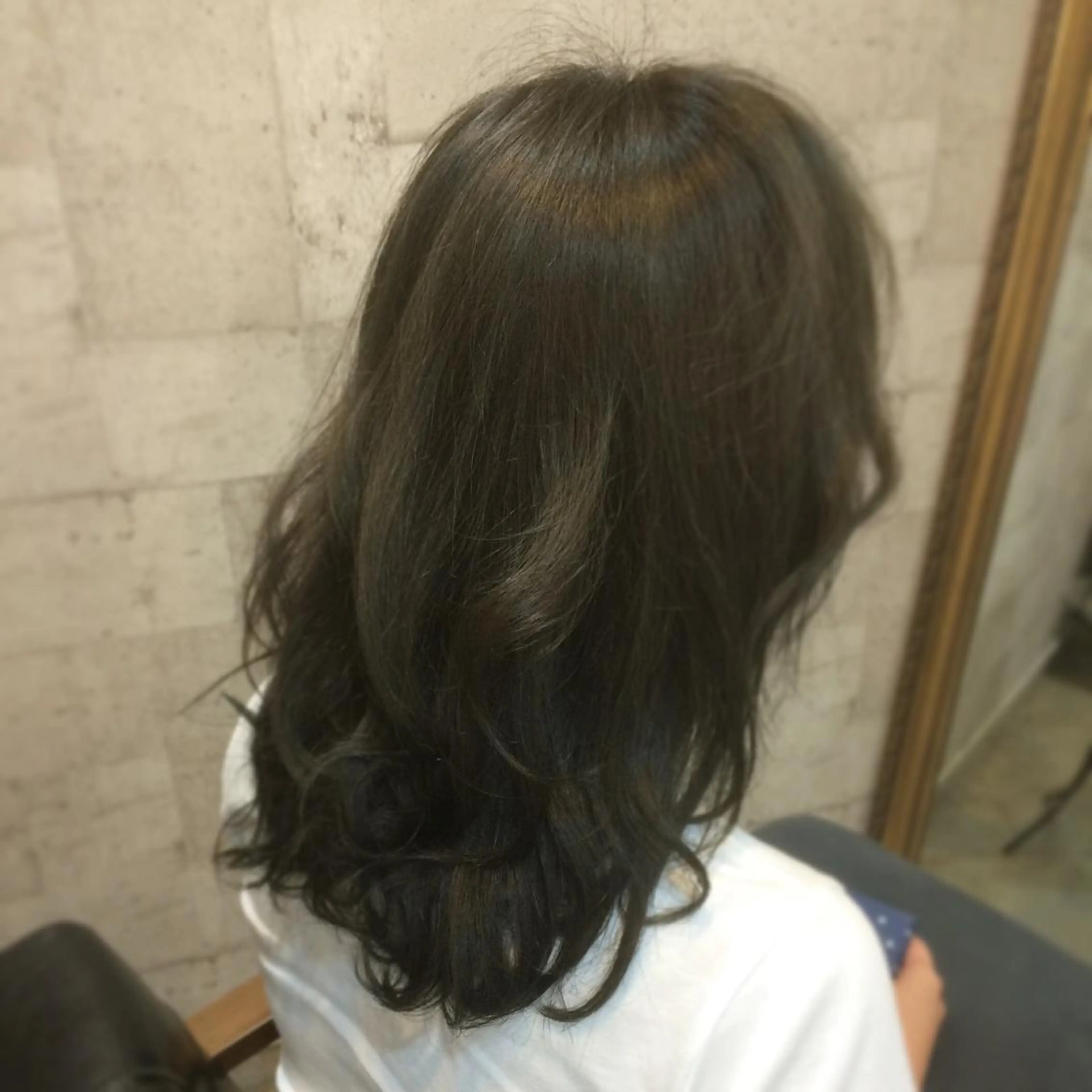 セミロング カラー アッシュ インナーカラー/天神 ブリーチ/吉田のヘアスタイル