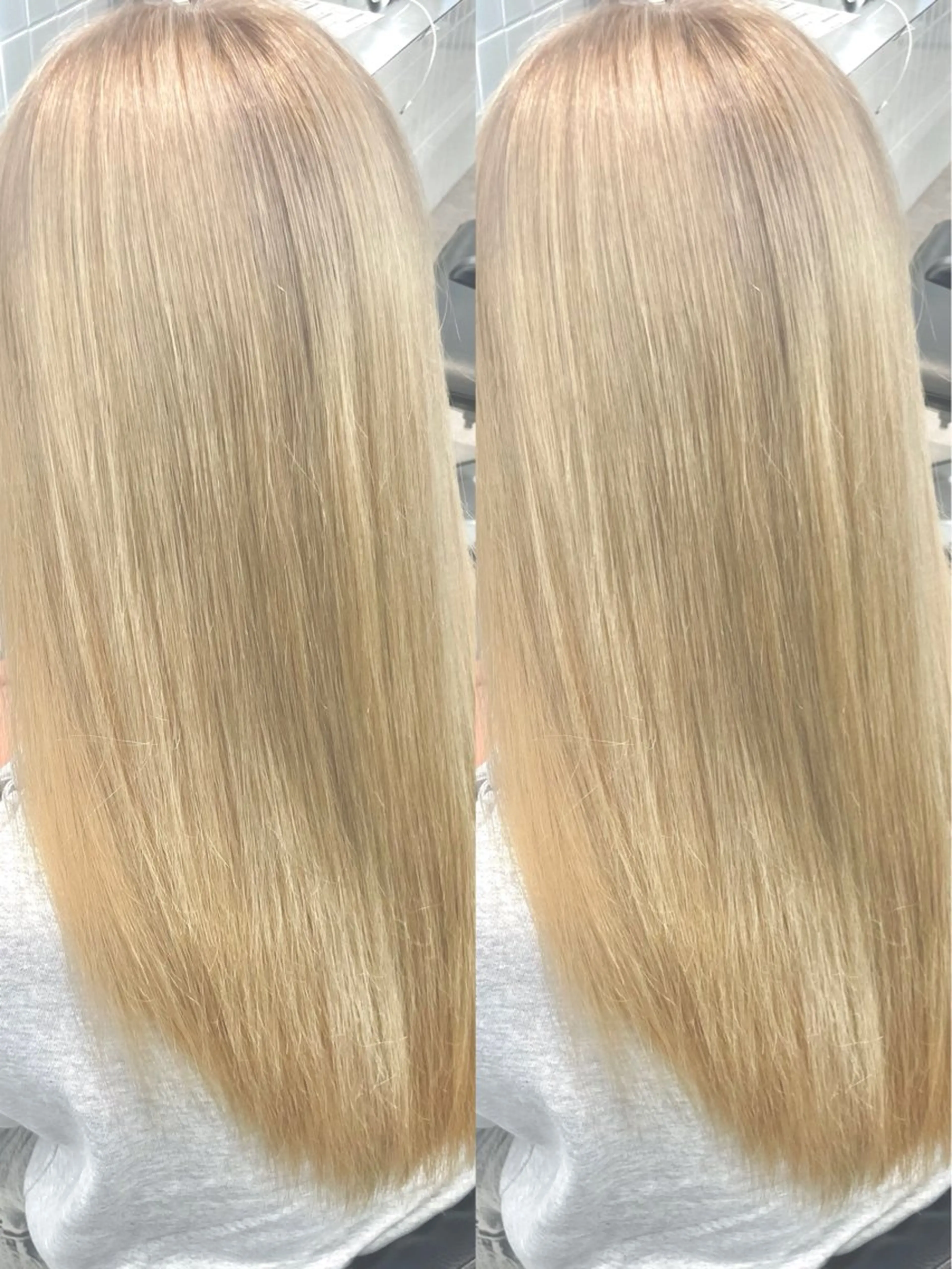 ロング ヘアカラー 表参道/ハイライト バレイヤージュのヘアスタイル