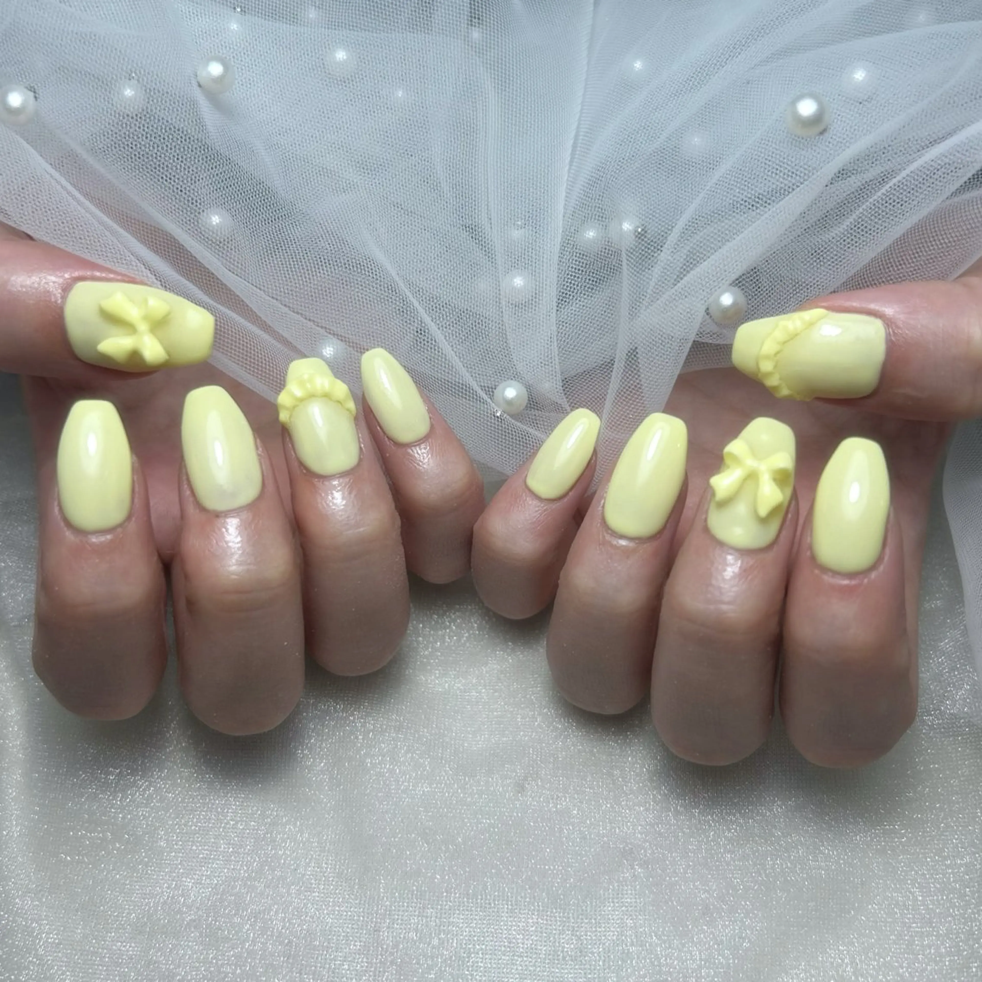 ネイル 黄色 ハンドネイル La suzuran 上前津店 森本のネイルデザイン