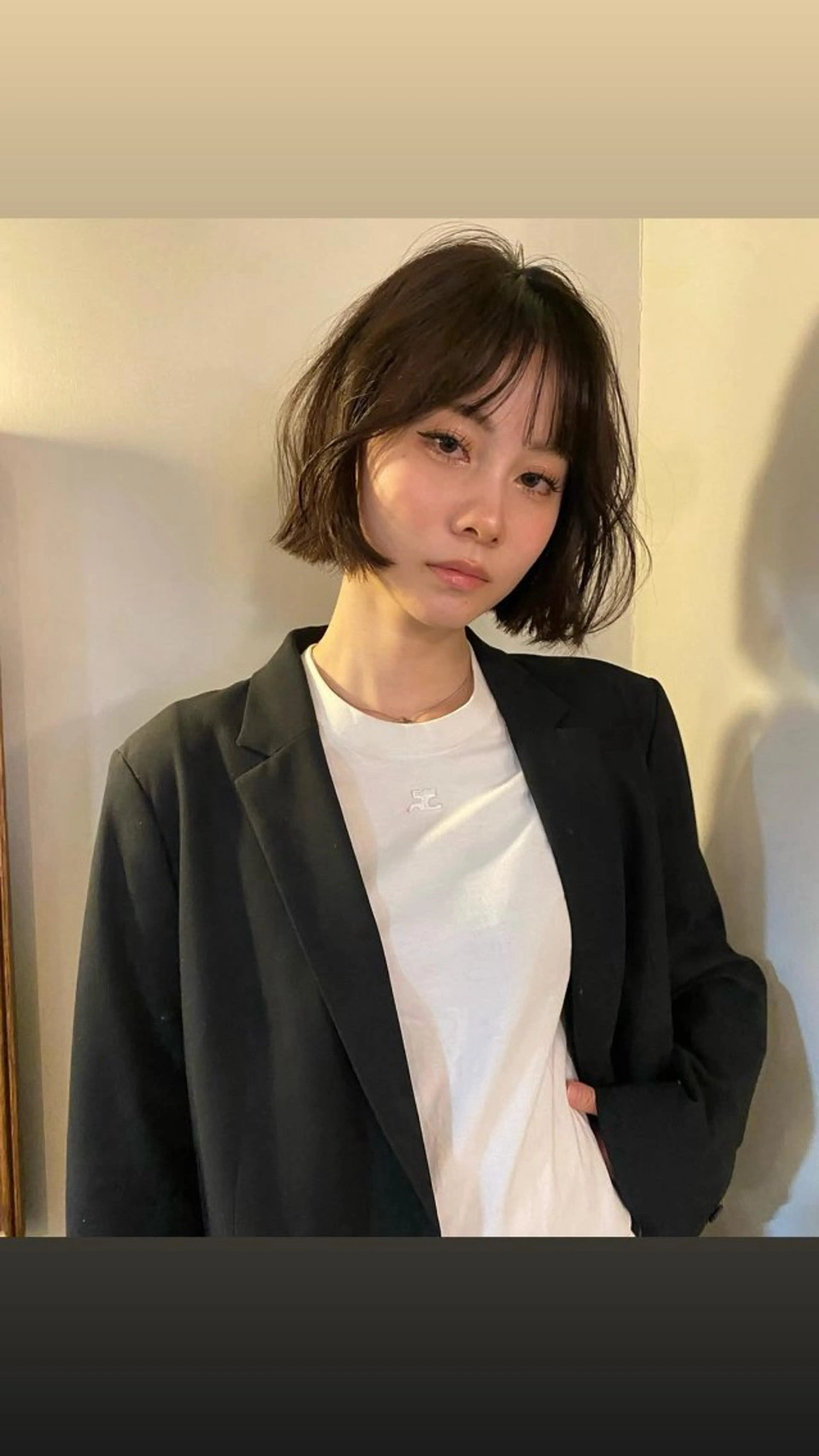 ミディアム カラー カット ヘアカラー トリートメント 森田遥奈/透明感カラ ー/似合わせカットのヘアスタイル