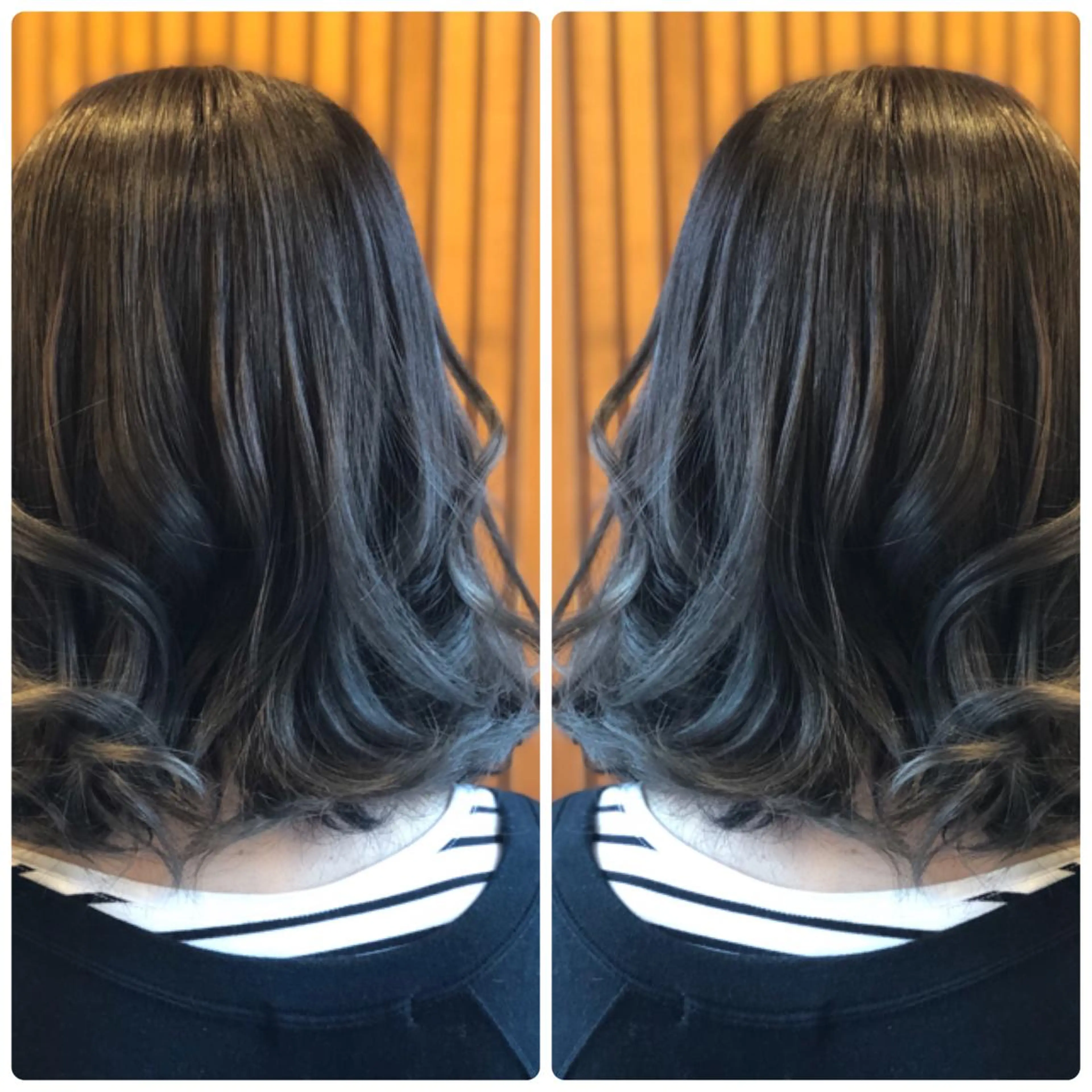 セミロング カラー バレイヤージュ ダークグレー ダークグレージュ グレージュ レイヤーカット ヘアカラー トリートメント 小山内 龍一郎 店長のヘアスタイル