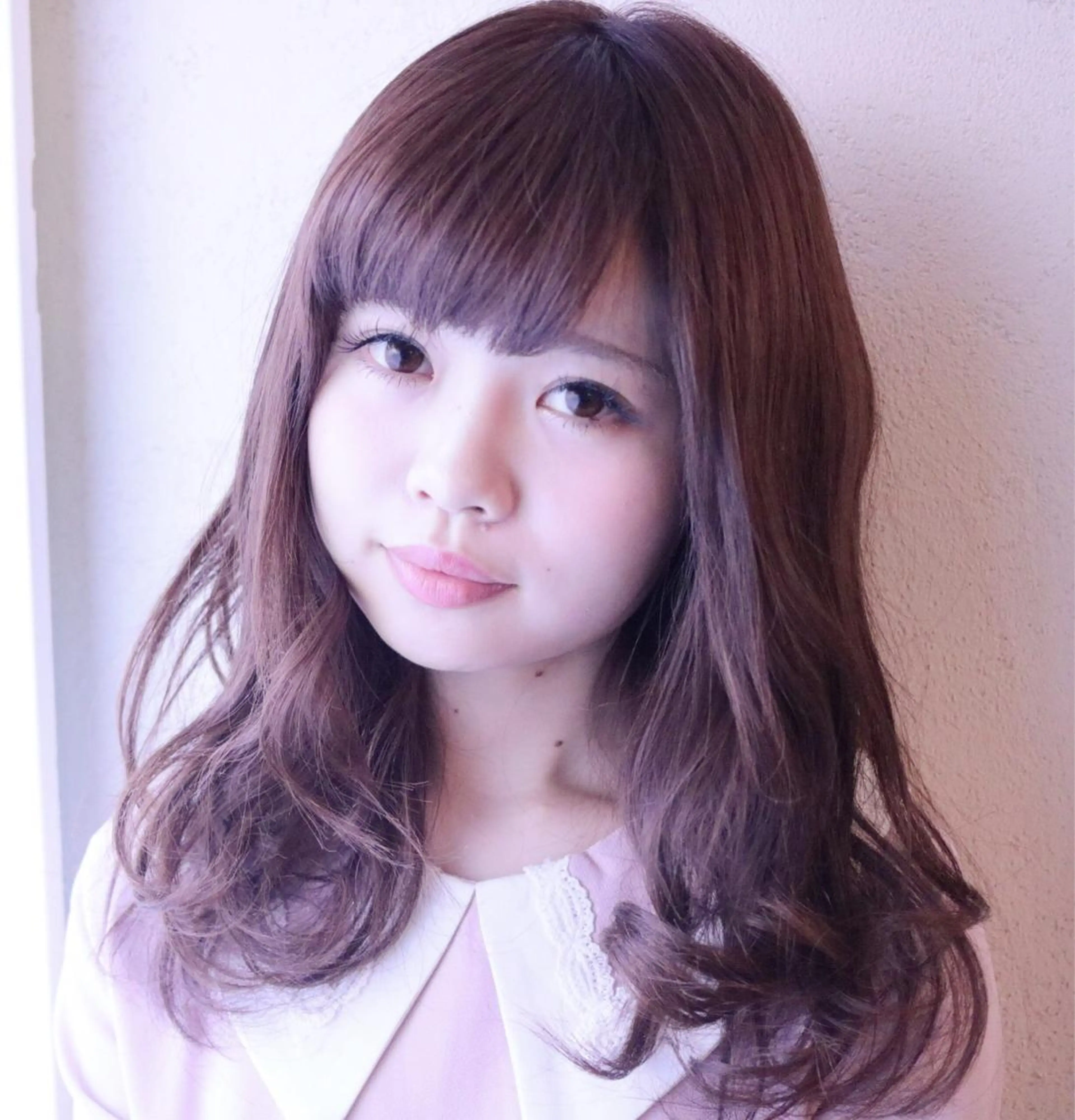 ミディアム セミロング ロング カラー 縮毛矯正クロスパーマ 益子達也のヘアスタイル