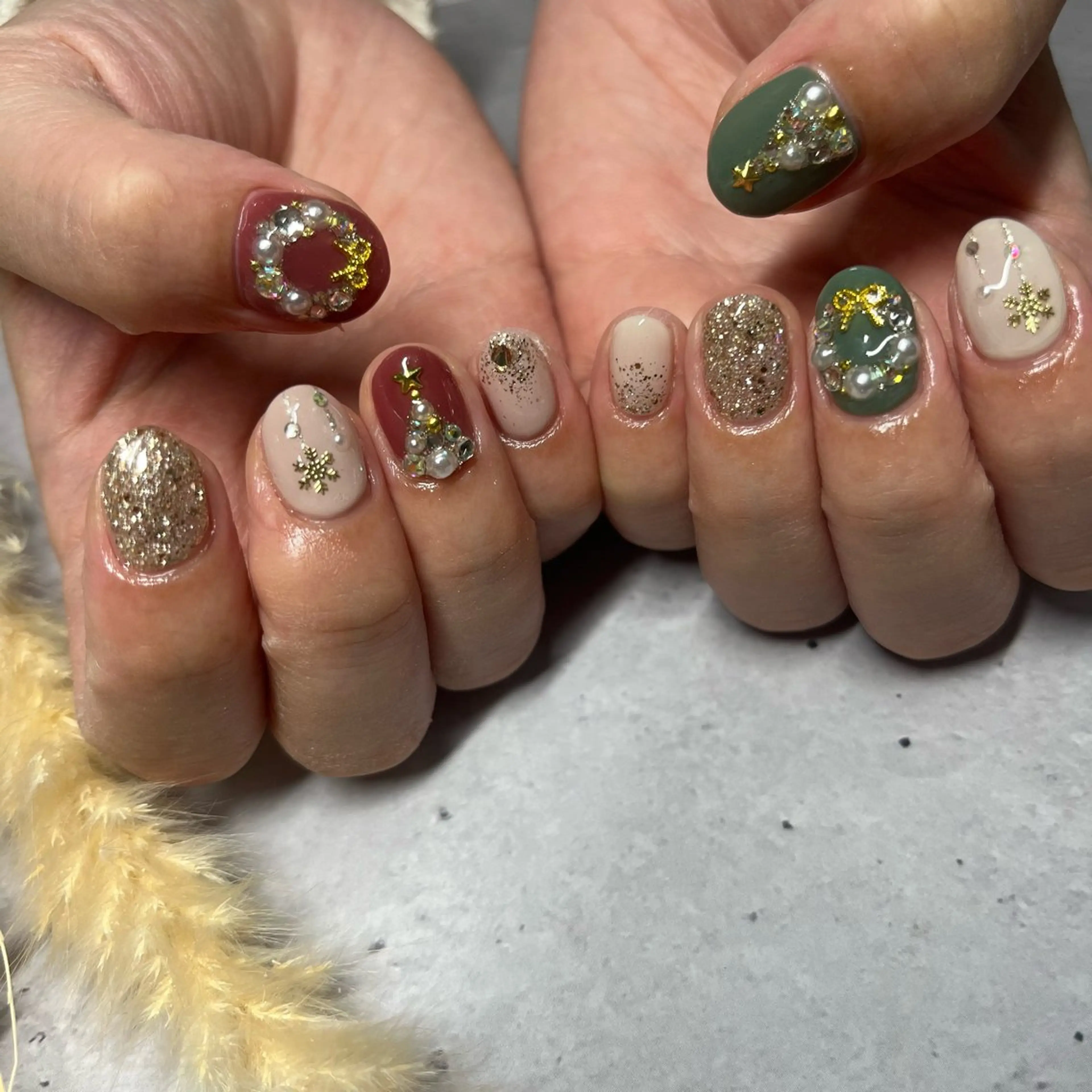 ネイル 冬ネイル クリスマス PALMNAIL所属・次田 春花のネイルデザイン