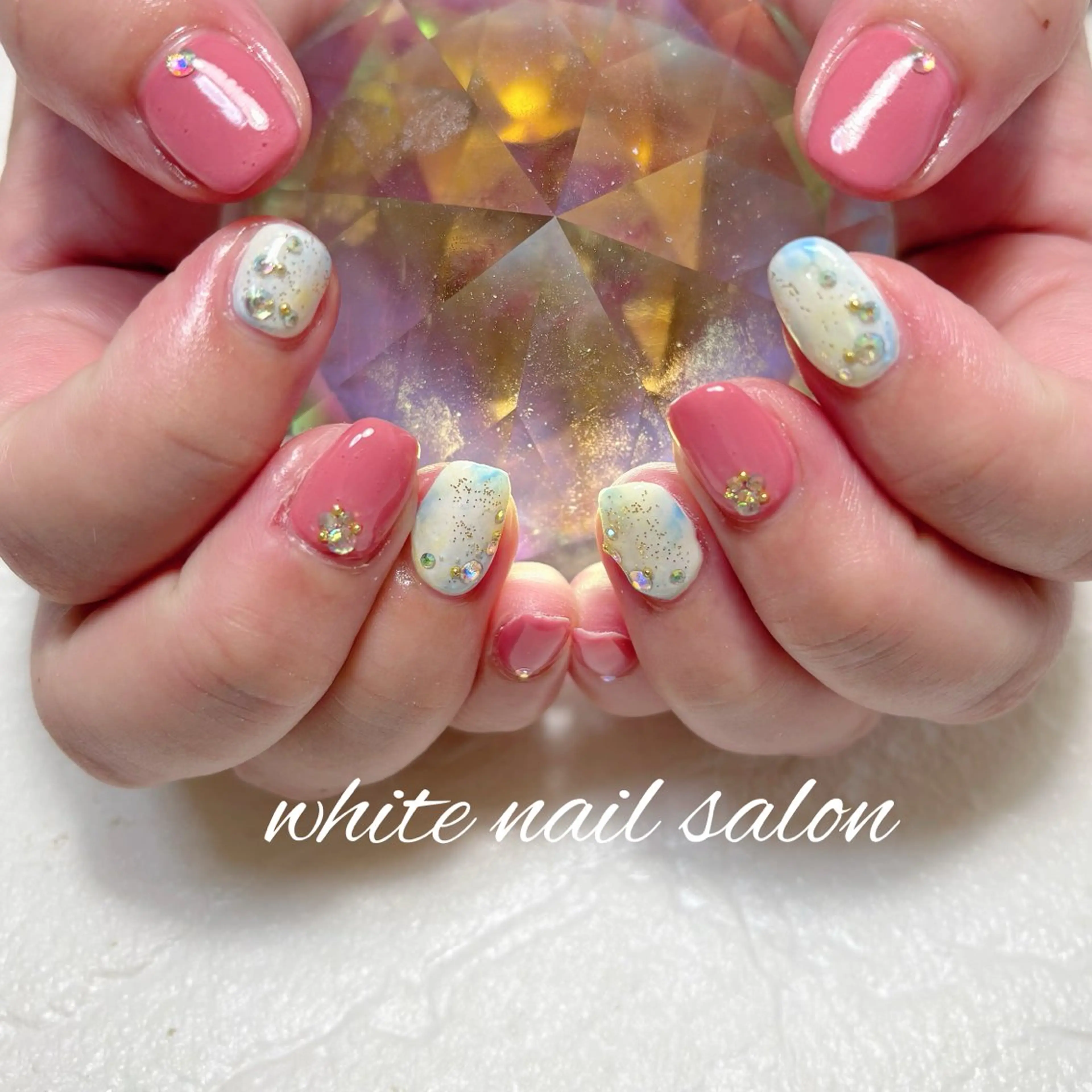 ネイル フットネイル ホワイト ハンドネイル white nail salonのネイルデザイン