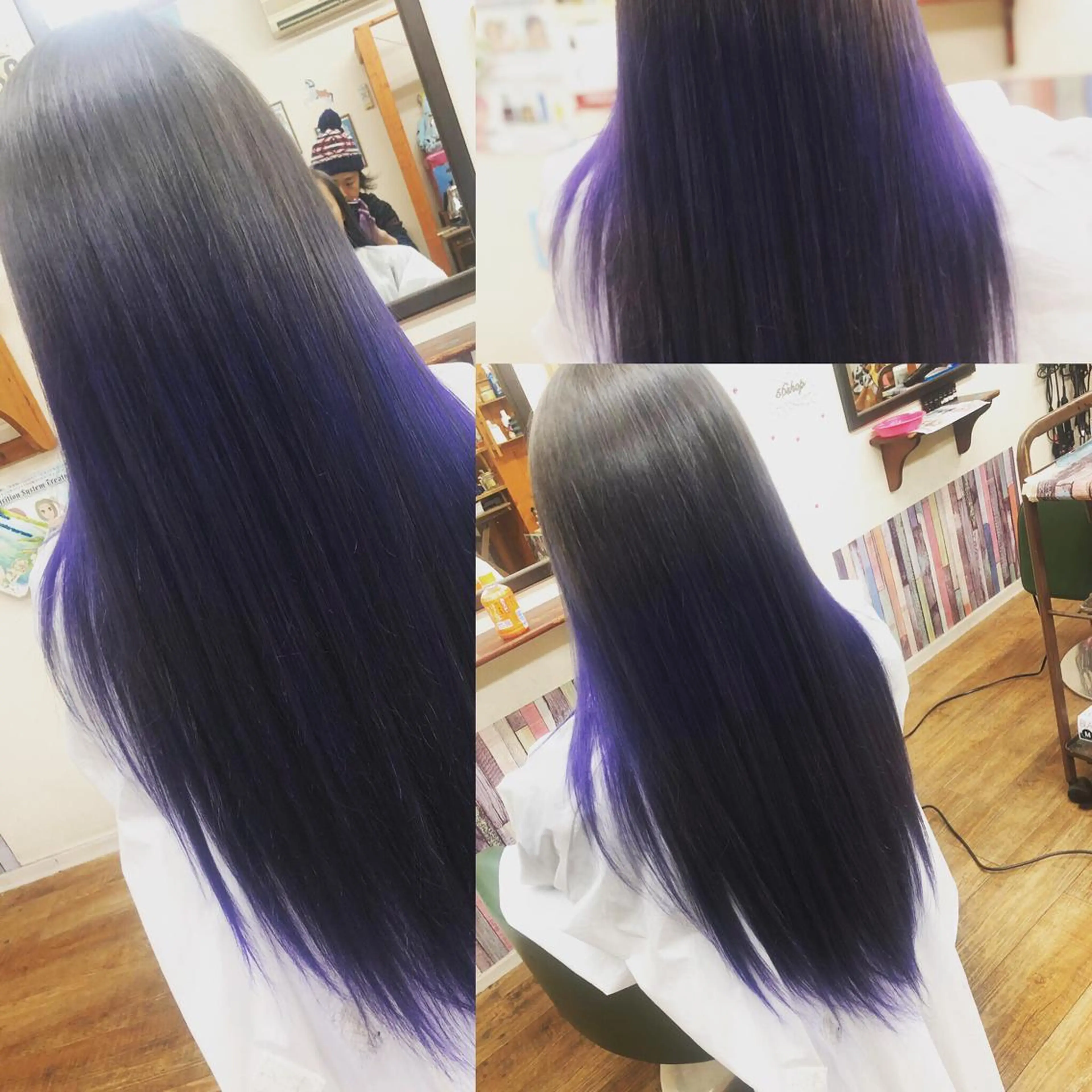 セミロング カラー シルバー バイオレットカラー ヘアカラー トリートメント kou艶髪師色髪師 こう 艶髪師色髪師のヘアスタイル