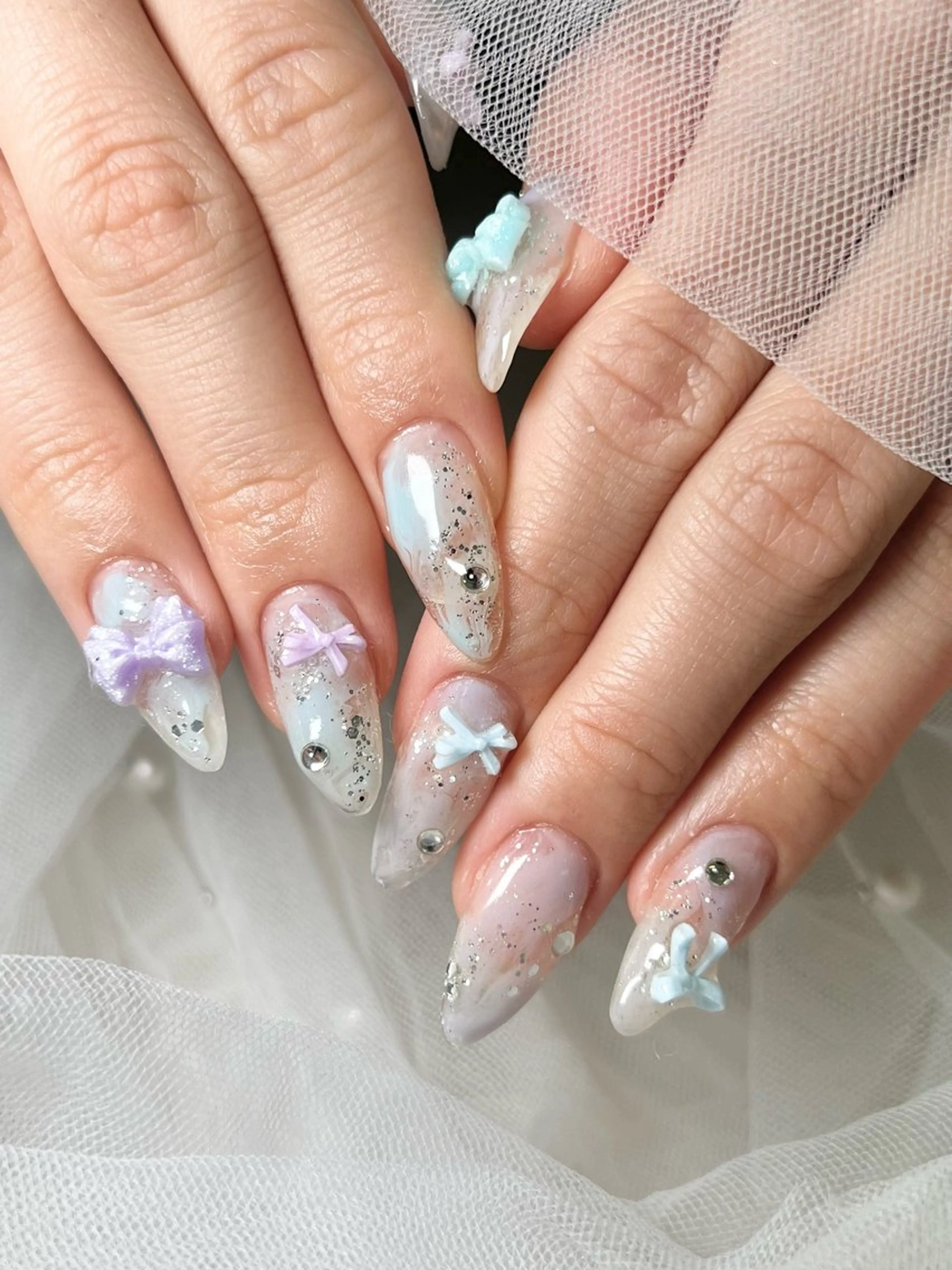 ネイル 韓国ネイル ワンホンネイル ハンドネイル alien girl所属・byul nails ビョルネイルのネイルデザイン