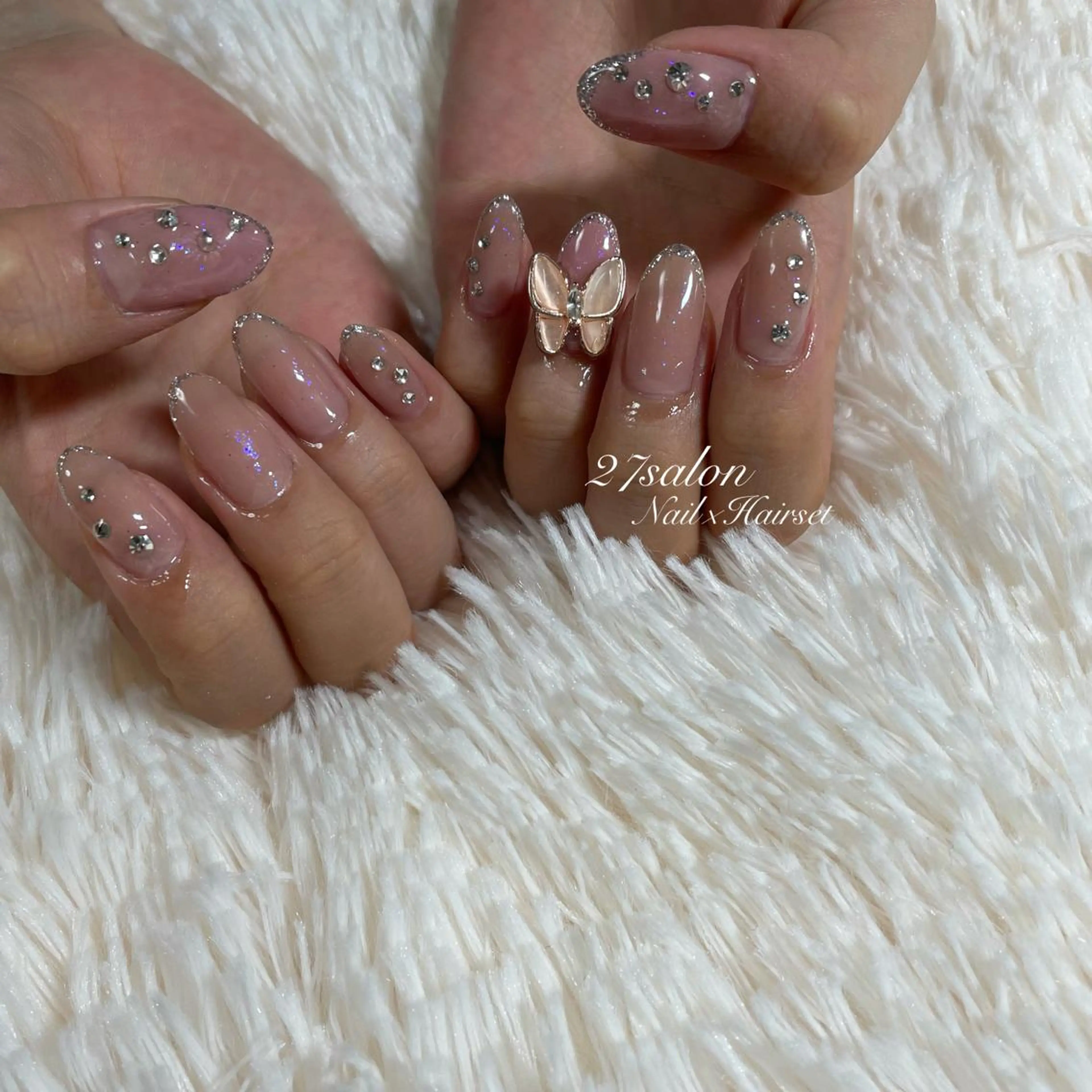 ネイル ピンク ワンホンネイル 27salon yuinaのネイルデザイン