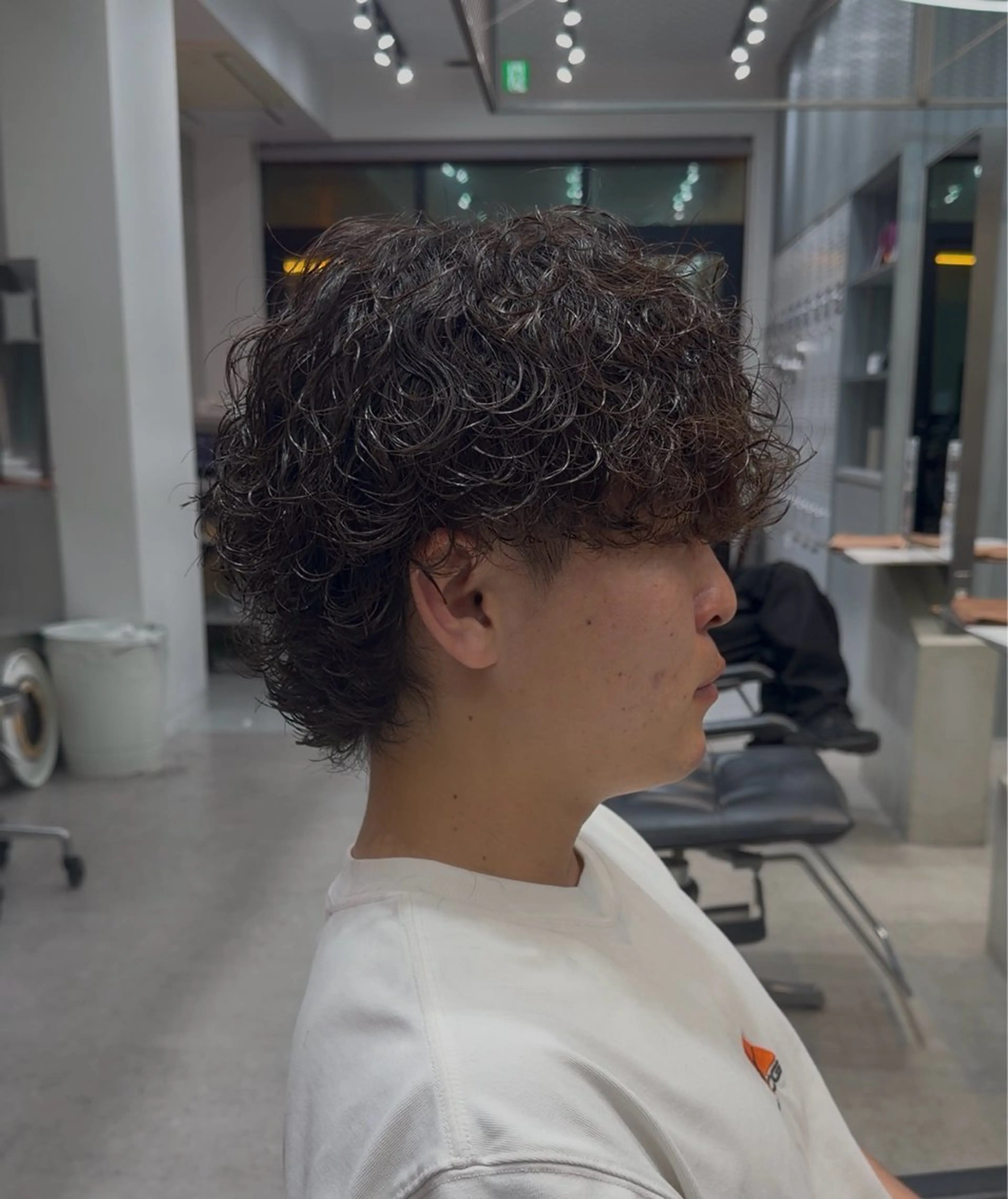 ミディアム カラー パーマ メンズ カット パーマ fifth 菅崎愛斗のヘアスタイル