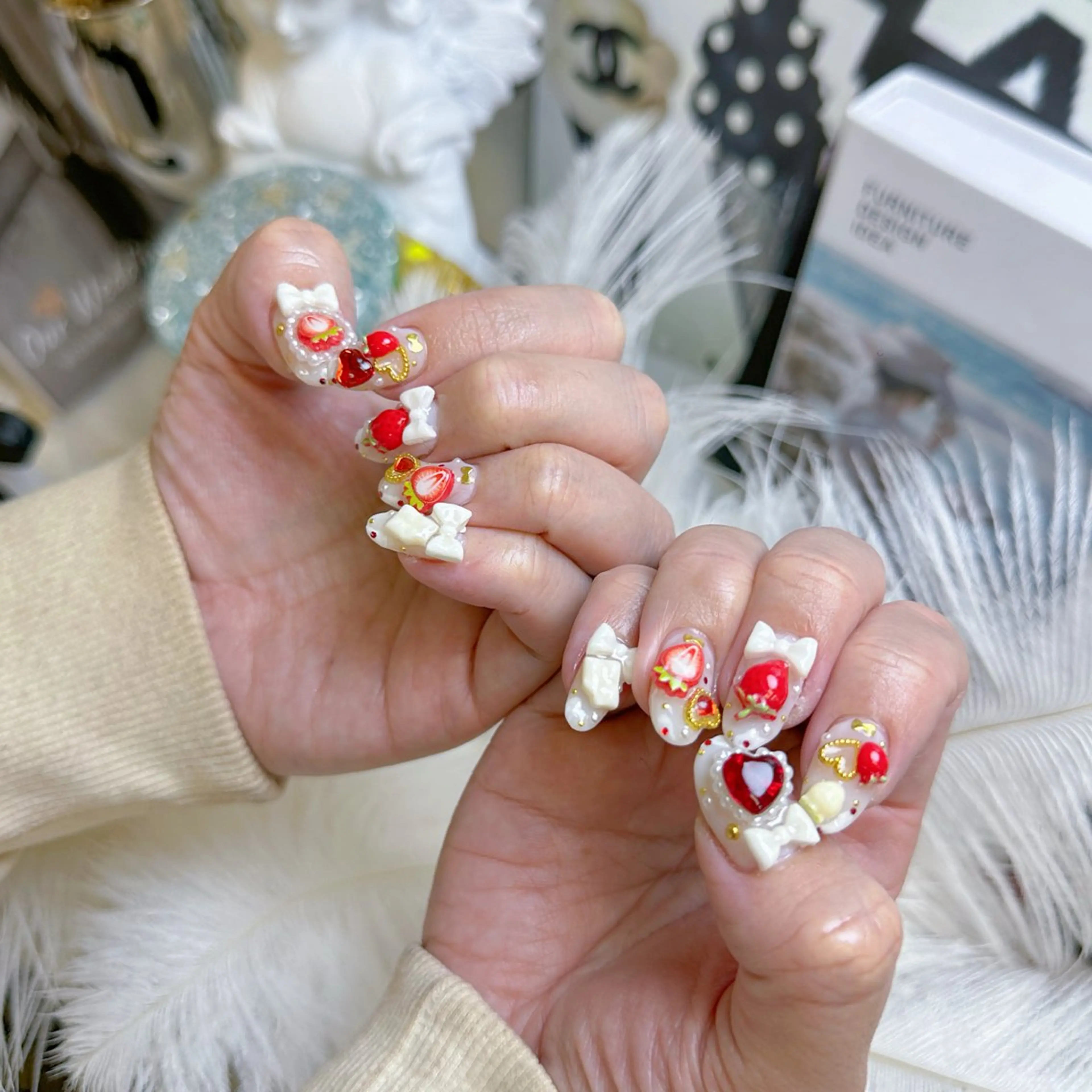 ネイル クリアネイル ハート キラキラネイル 韓国ネイル マグネットネイル ハンドネイル princess スカルプ専門店のネイルデザイン