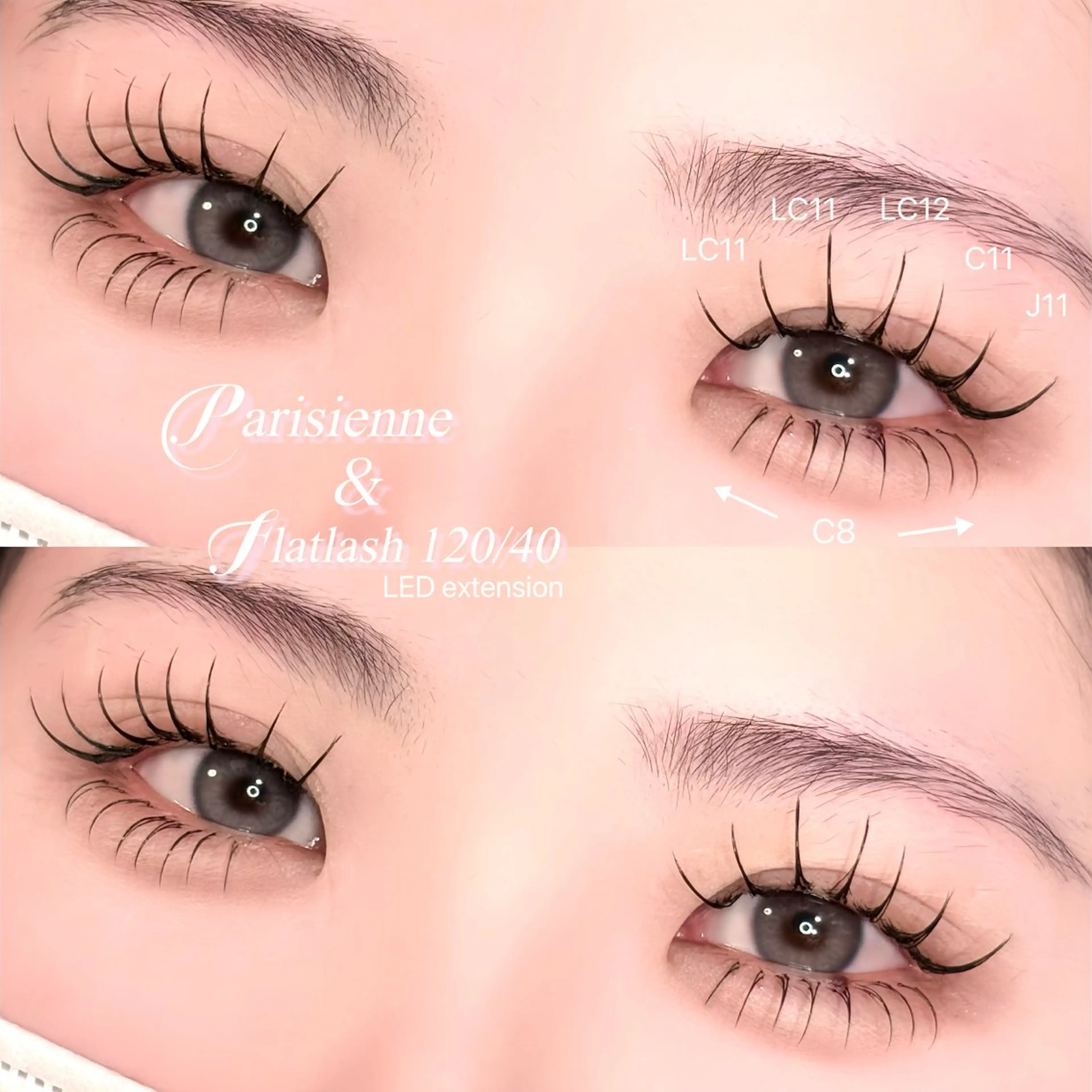 🌸4月限定クーポン🌸🍬【パリエク】120本(フラットラッシュ)🍬LEDに変更・ブラウンに変更🙆🏼の写真