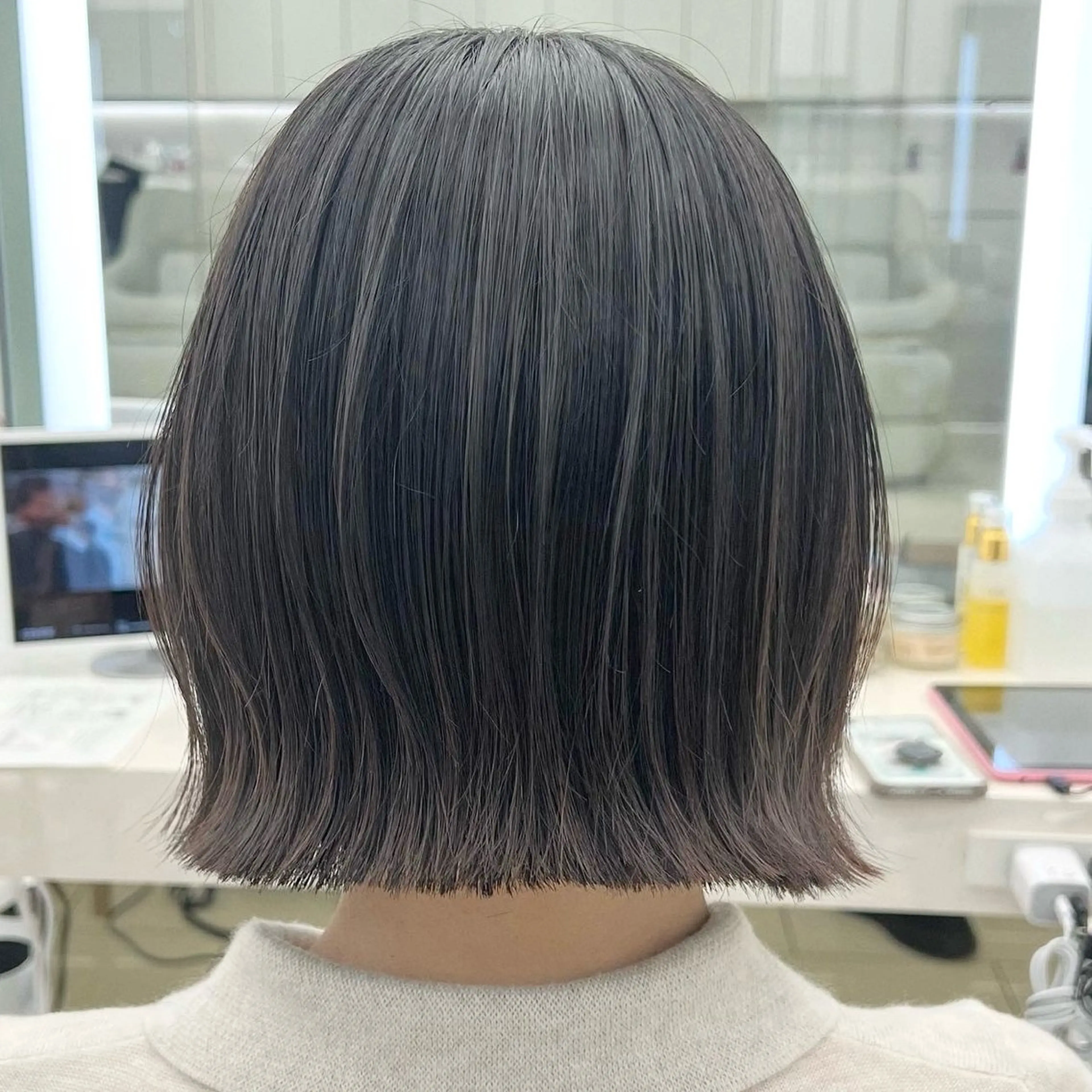 ショート 🫧ボブカットモデル 韓国透明感カラー🫧のヘアスタイル