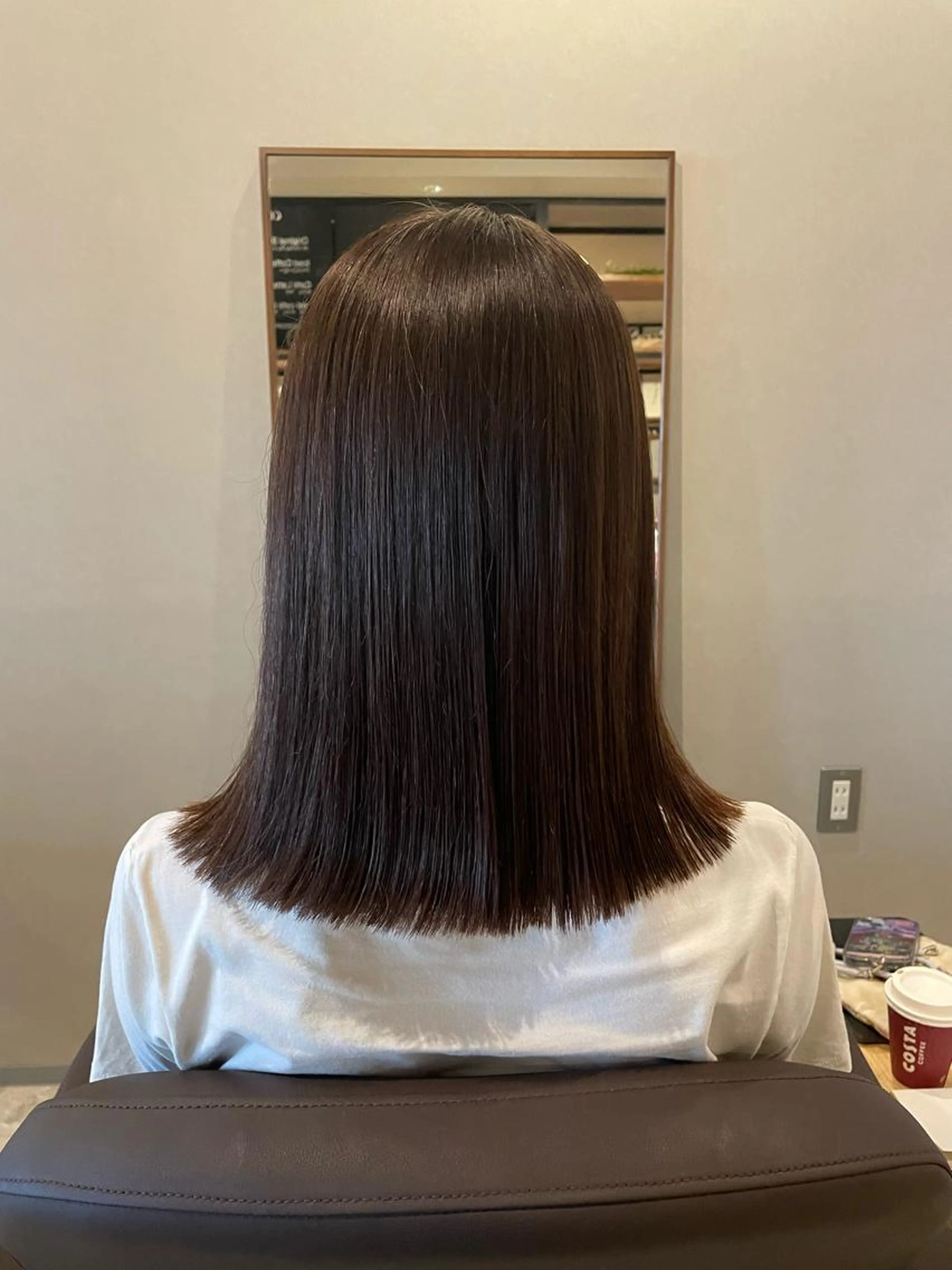 【🍀ミニモ限定クーポン🍀】カット+低アルカリ縮毛矯正+髪質改善2ステップトリートメントの写真