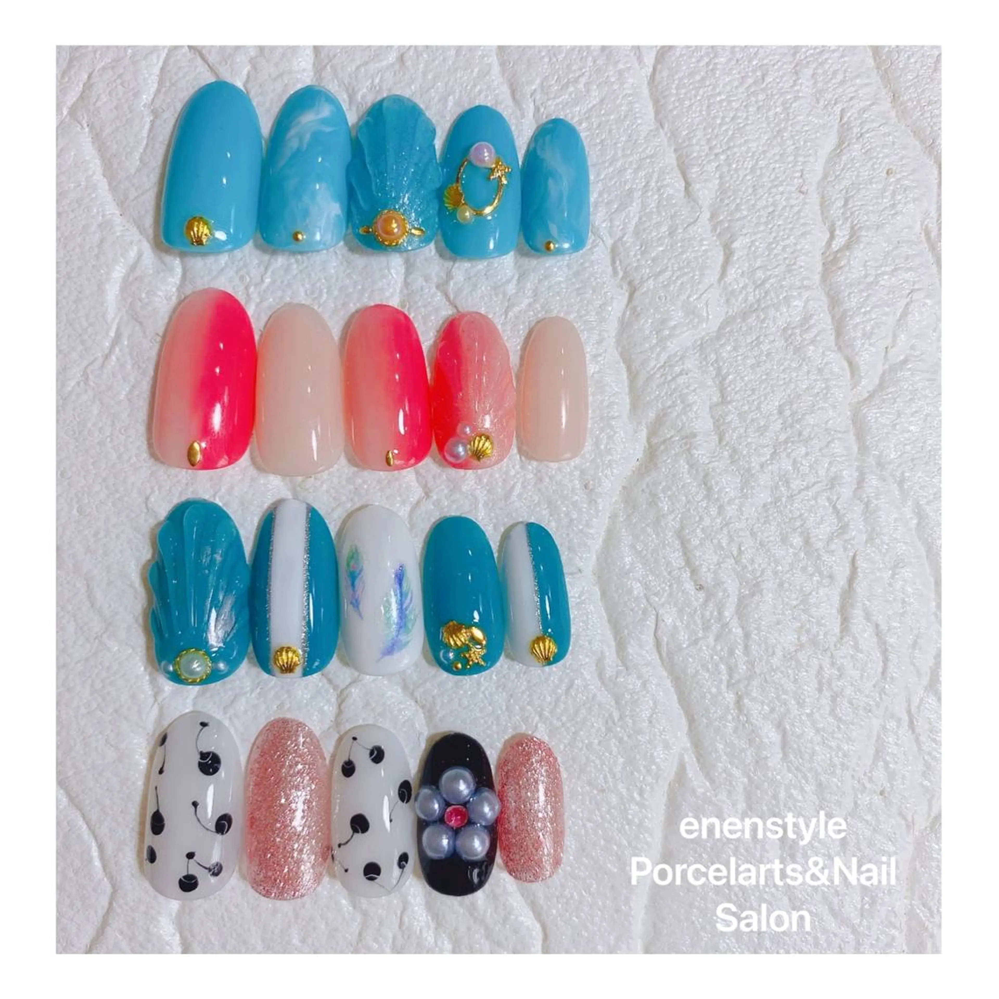 ミディアム ネイル 👑enen style👑のネイルデザイン