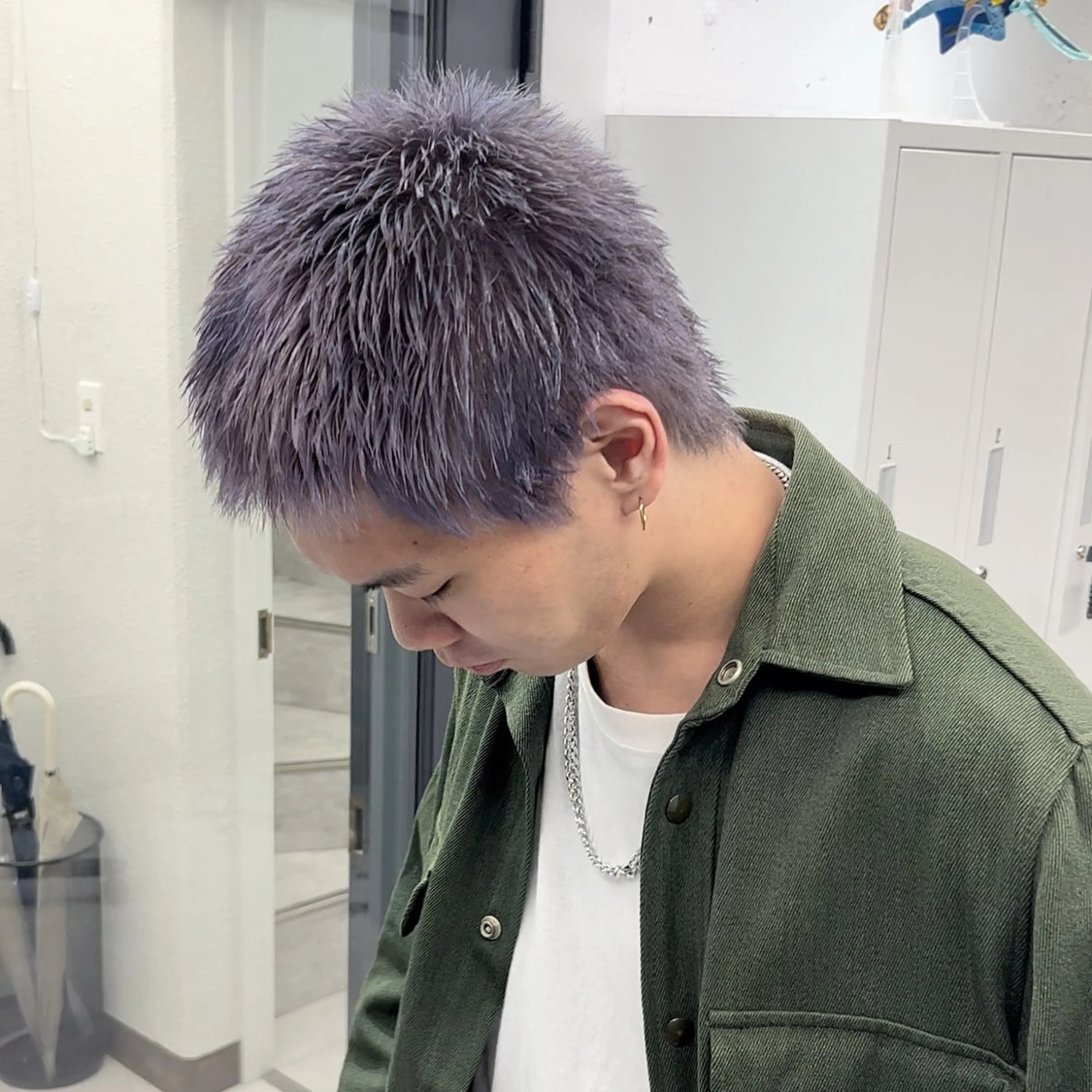 ショート カラー メンズ 曲がる縮毛矯正 LIBER 　岩名のヘアスタイル