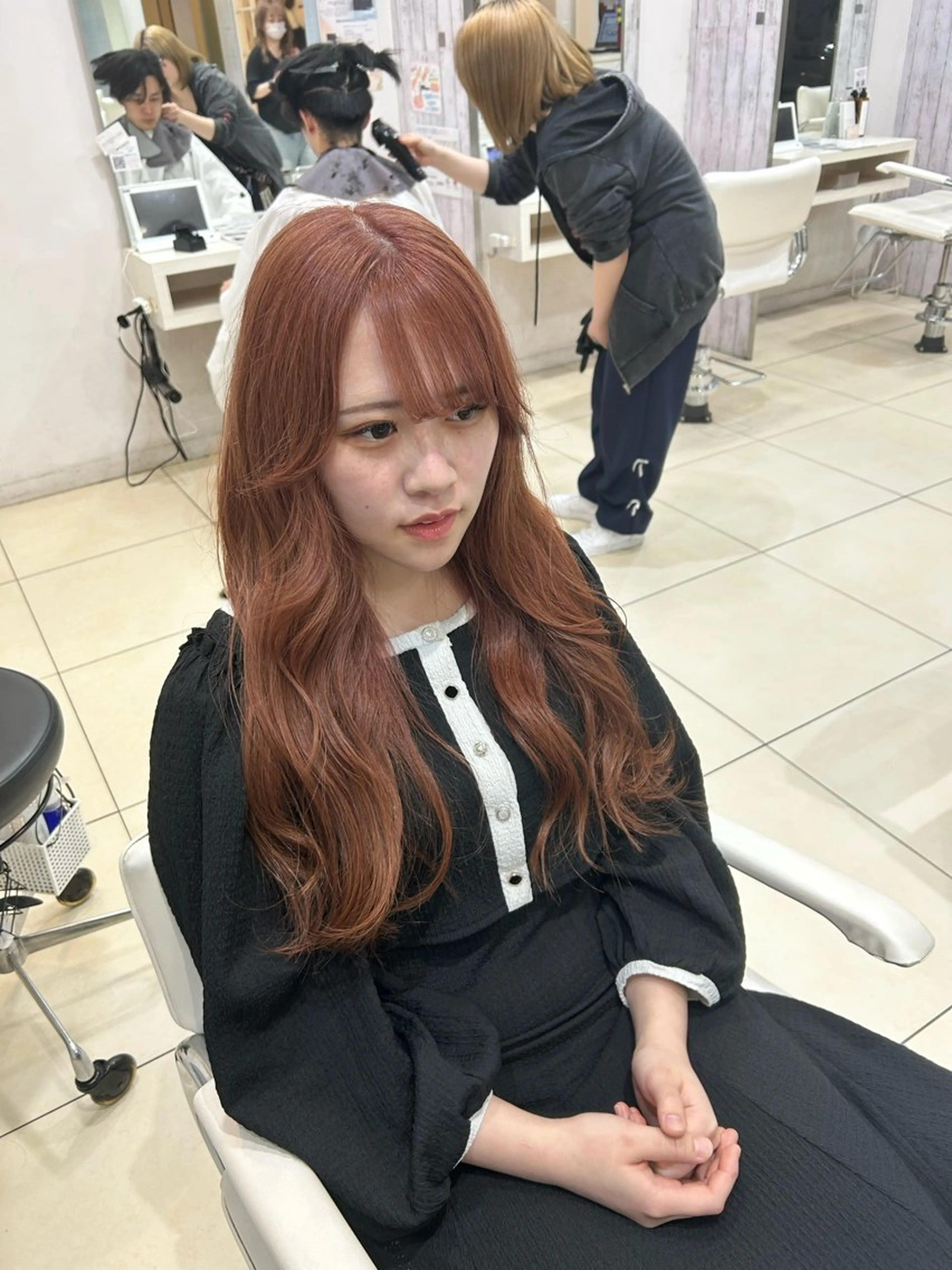 ロング カット ヘアカラー トリートメント 【髪質改善カラー】 瀧田嵐士🇰🇷のヘアスタイル