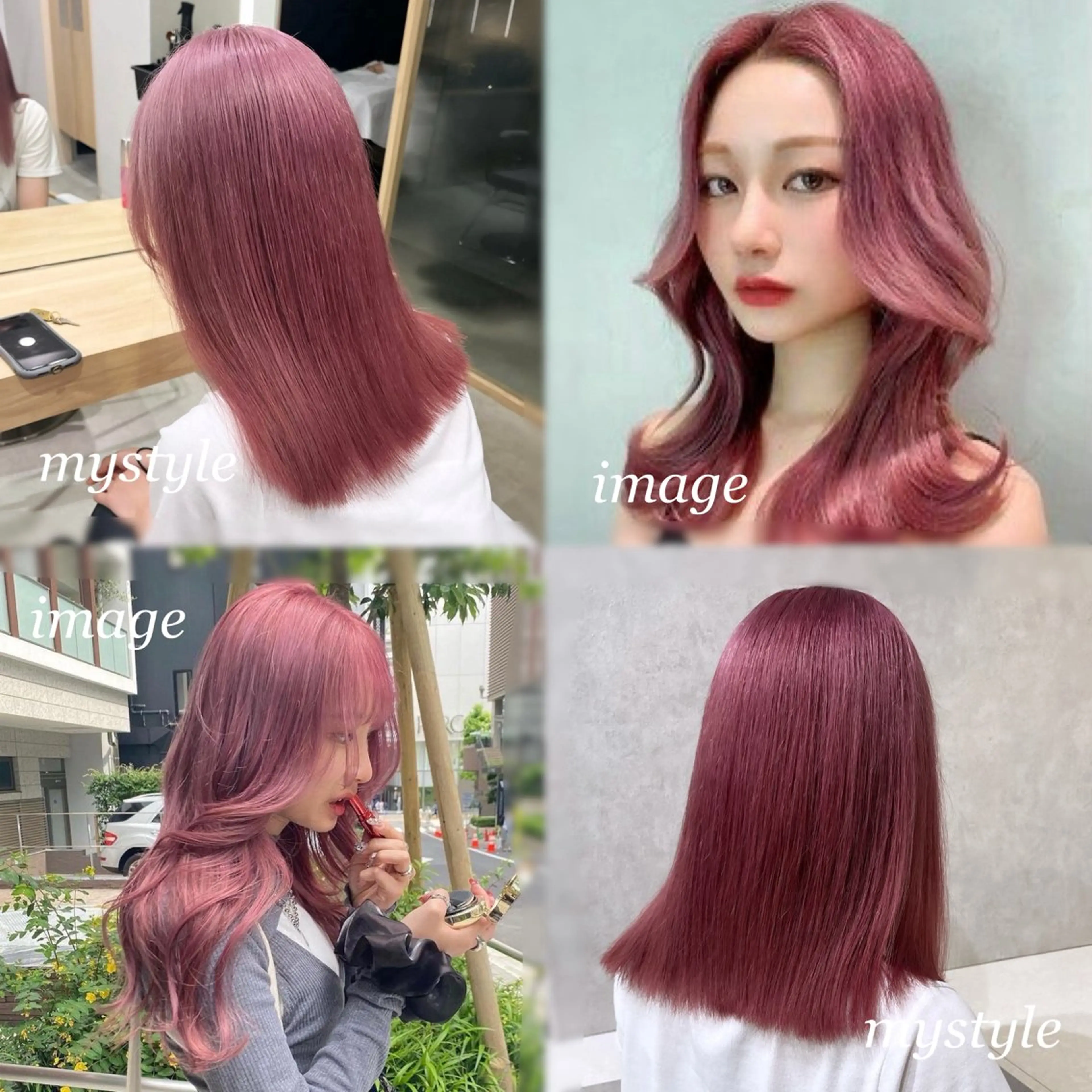 セミロング カラー 韓国ヘア🇰🇷透明 感カラー/yui💞のヘアスタイル