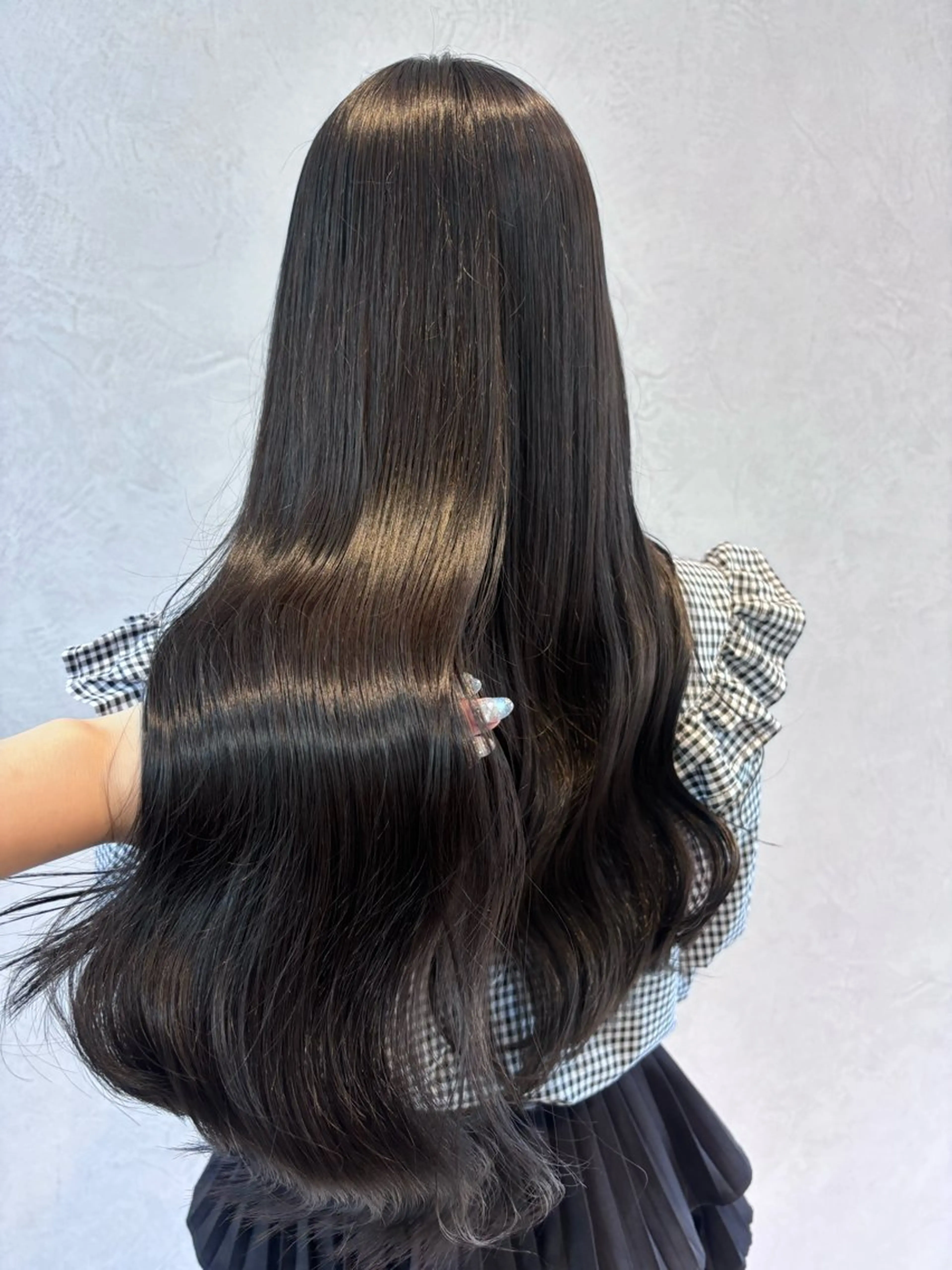 セミロング カラー ベージュカラー 黒髪 ブリーチ ブルーカラー ブルーブラック ヘアカラー ️🫧中島遼香🫧 Ess🪽髪質改善のヘアスタイル