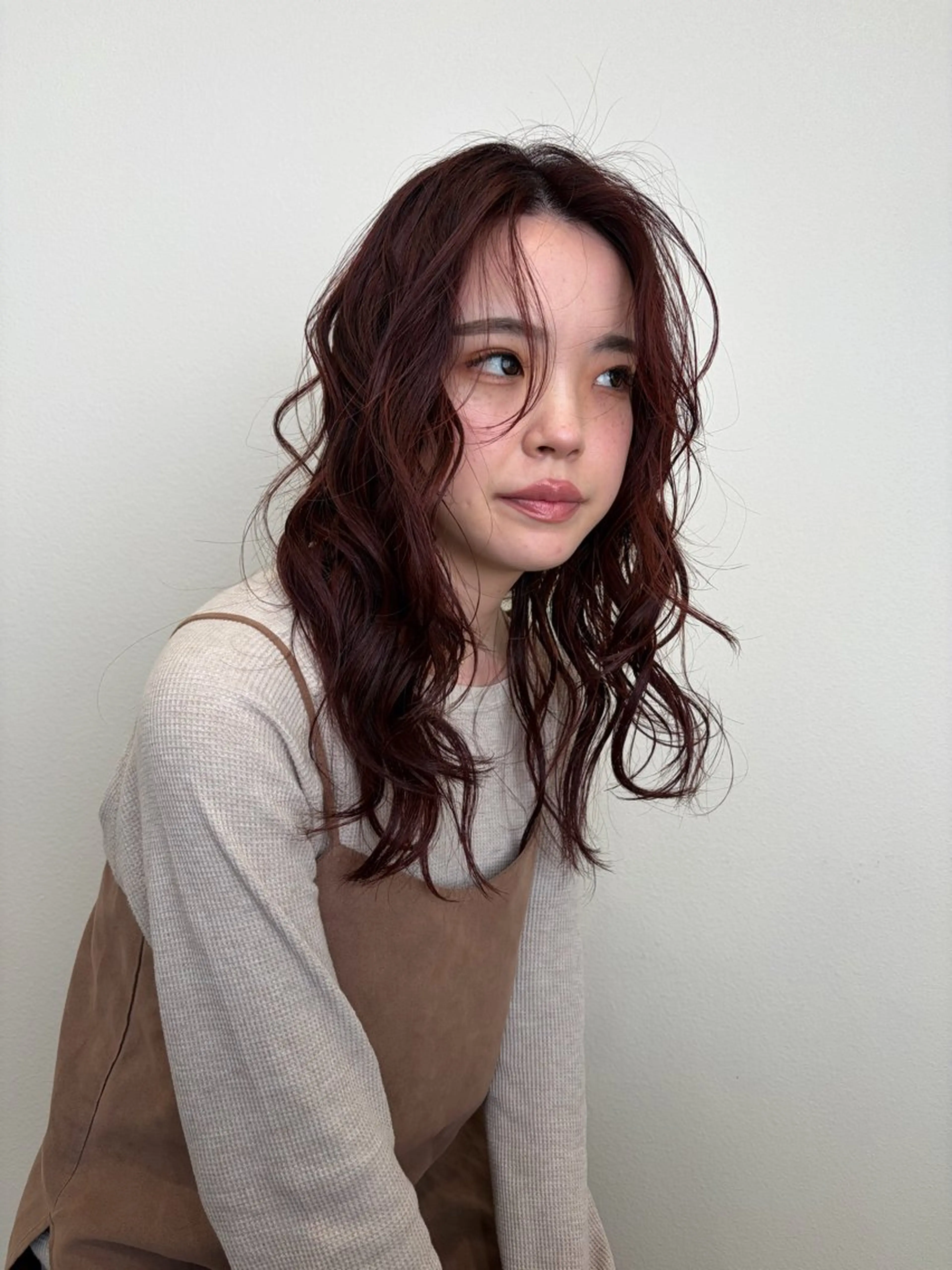 パーマ 横浜 ミディアムパーマのヘアスタイル