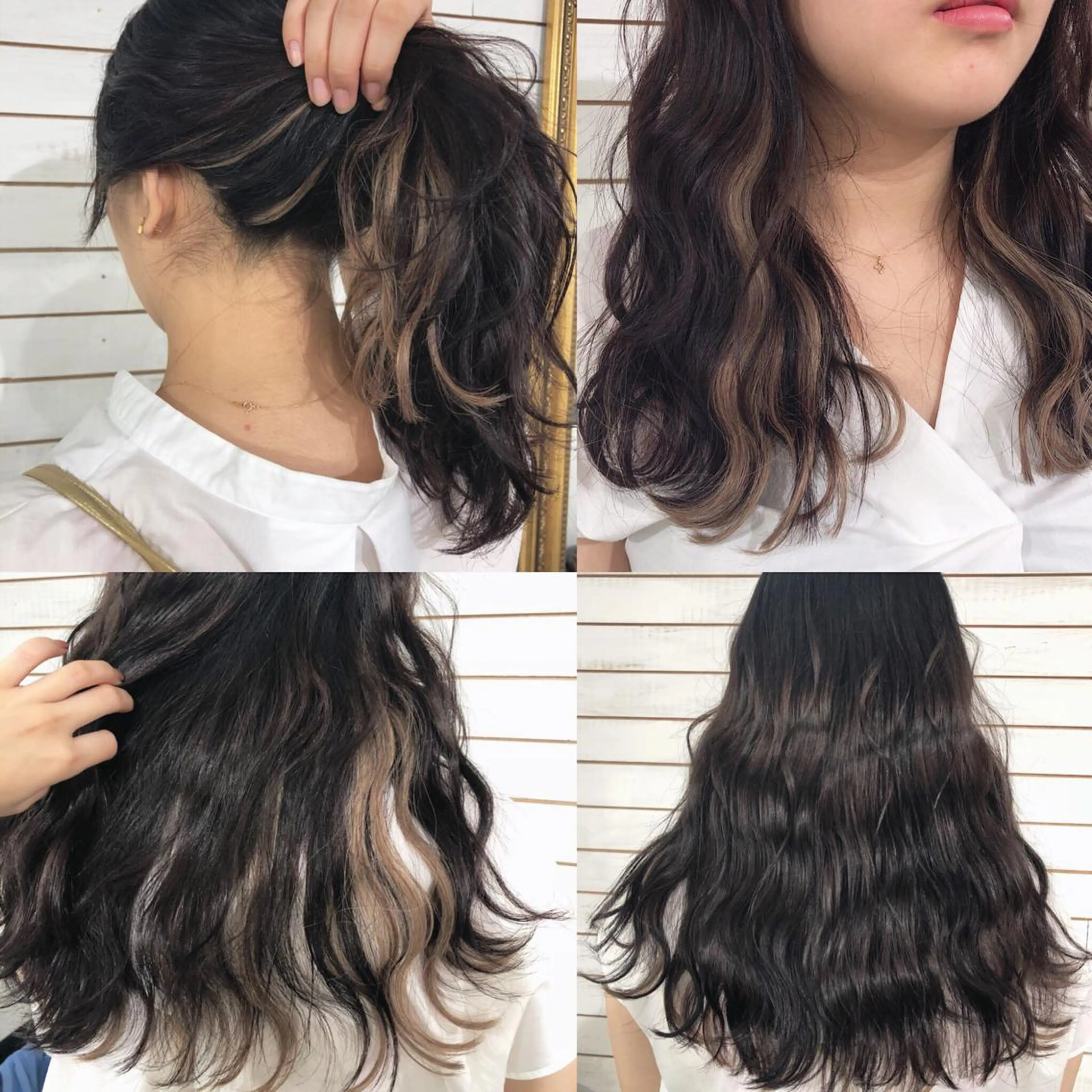 セミロング カラー ヘアアレンジ インナーカラー エクステ エクステ 🦋美髪／エクステ 🦋アベイクミのヘアスタイル