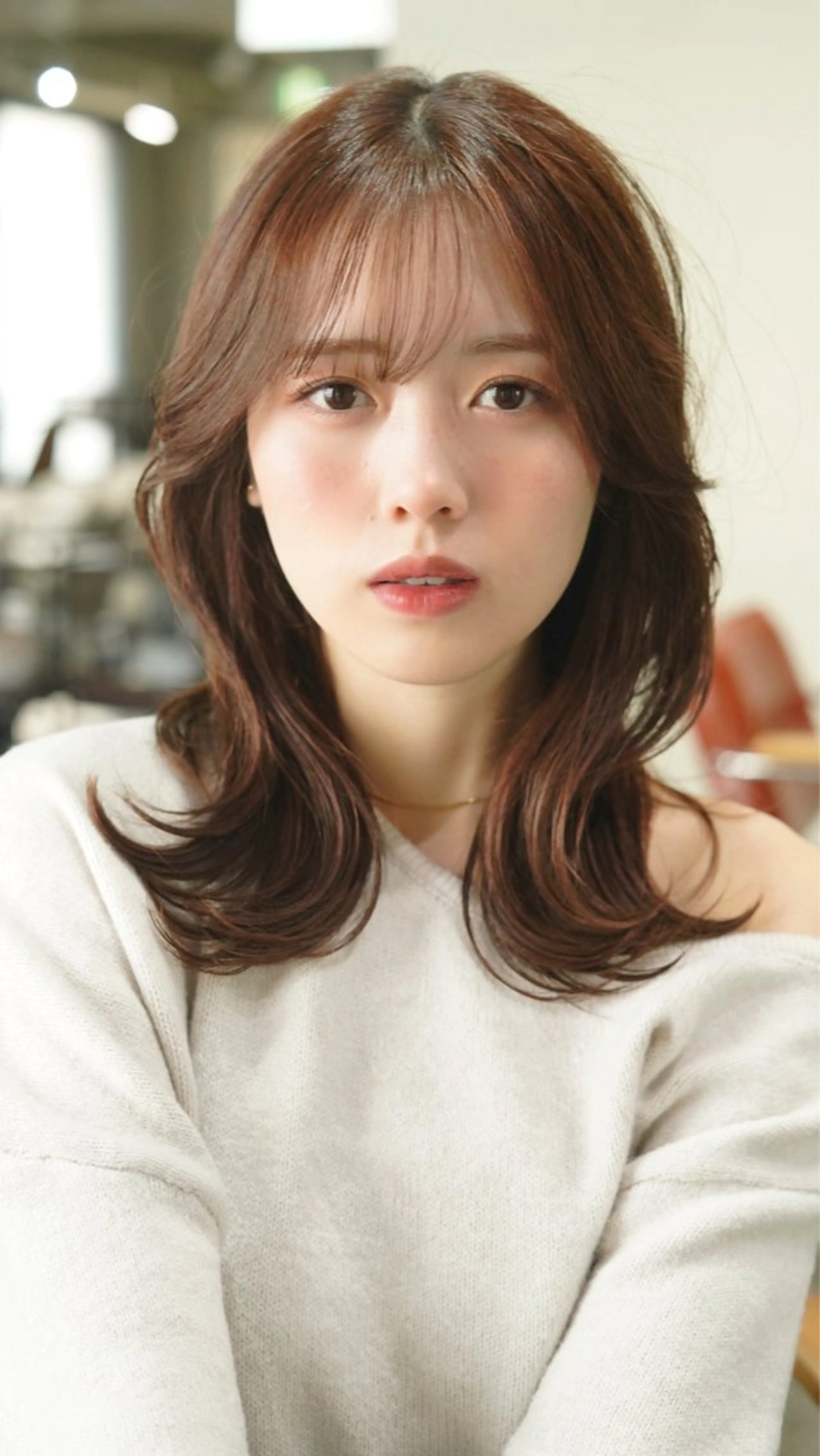 ミディアム カット 🔥コテ巻き風 ボブパーマ🔥のヘアスタイル