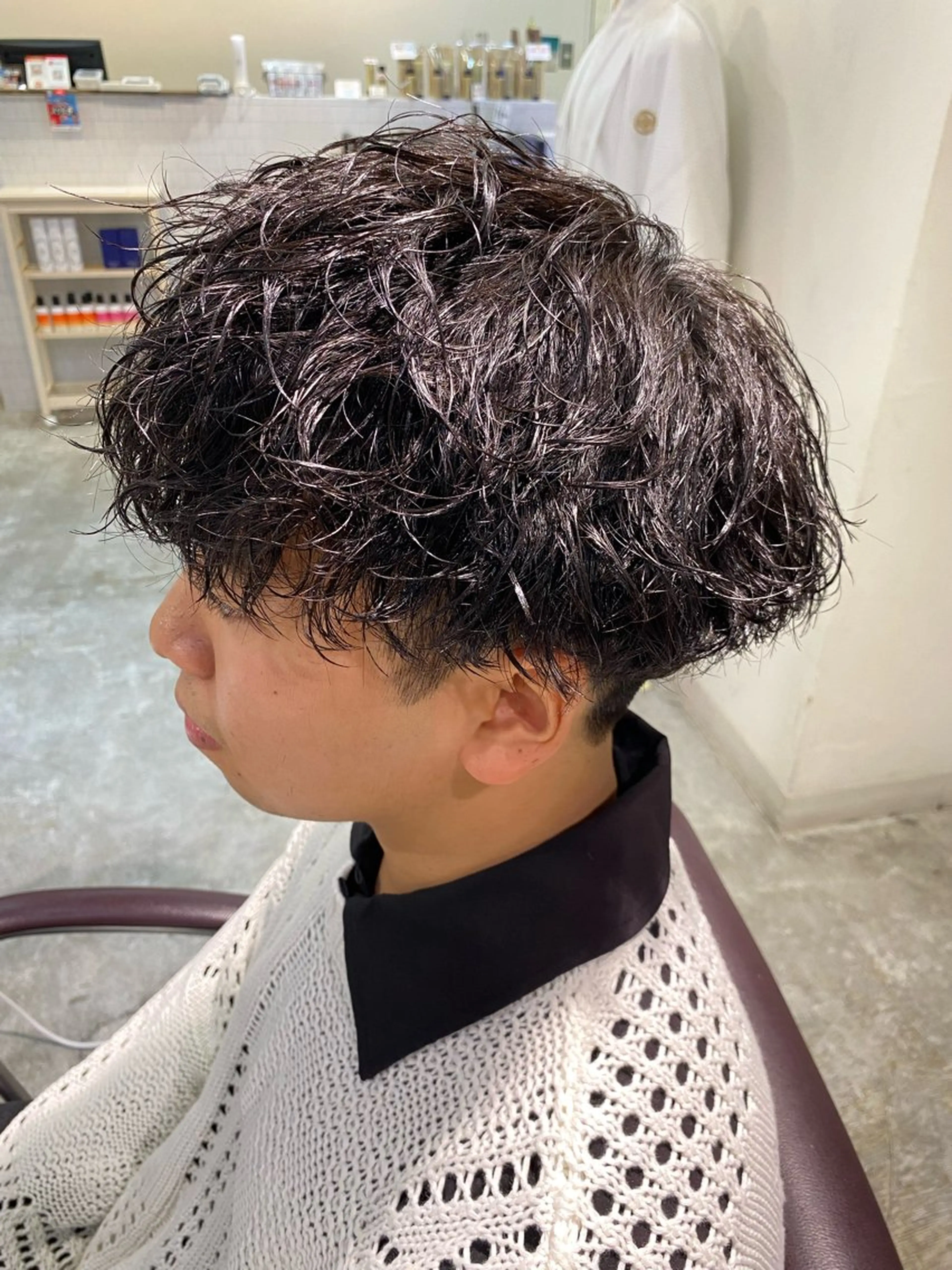 パーマ メンズ パーマ特化/フェザー パーマシャドウ/真生のヘアスタイル