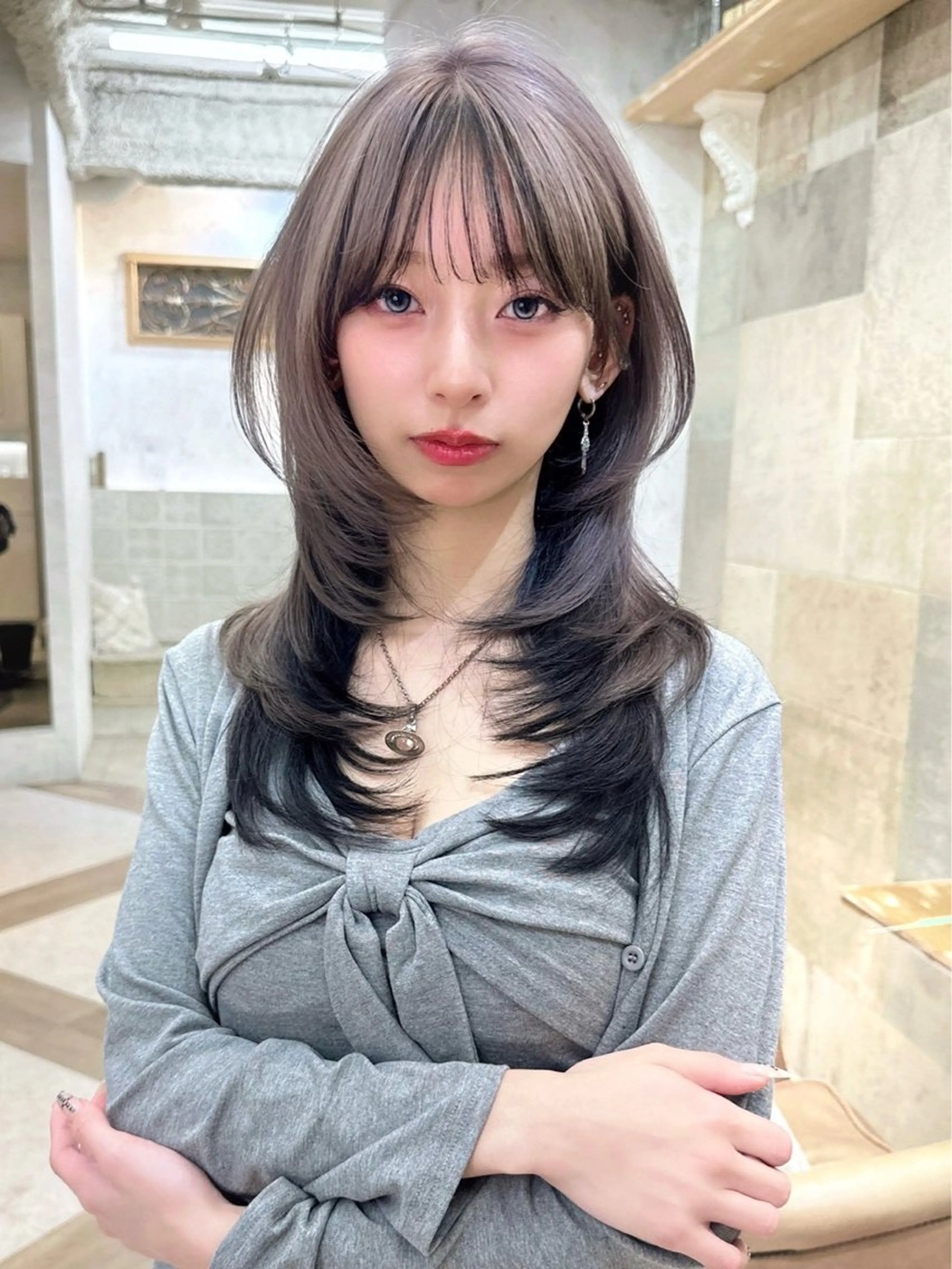 カット ヘアカラー トリートメント Lond alxeiaのヘアスタイル