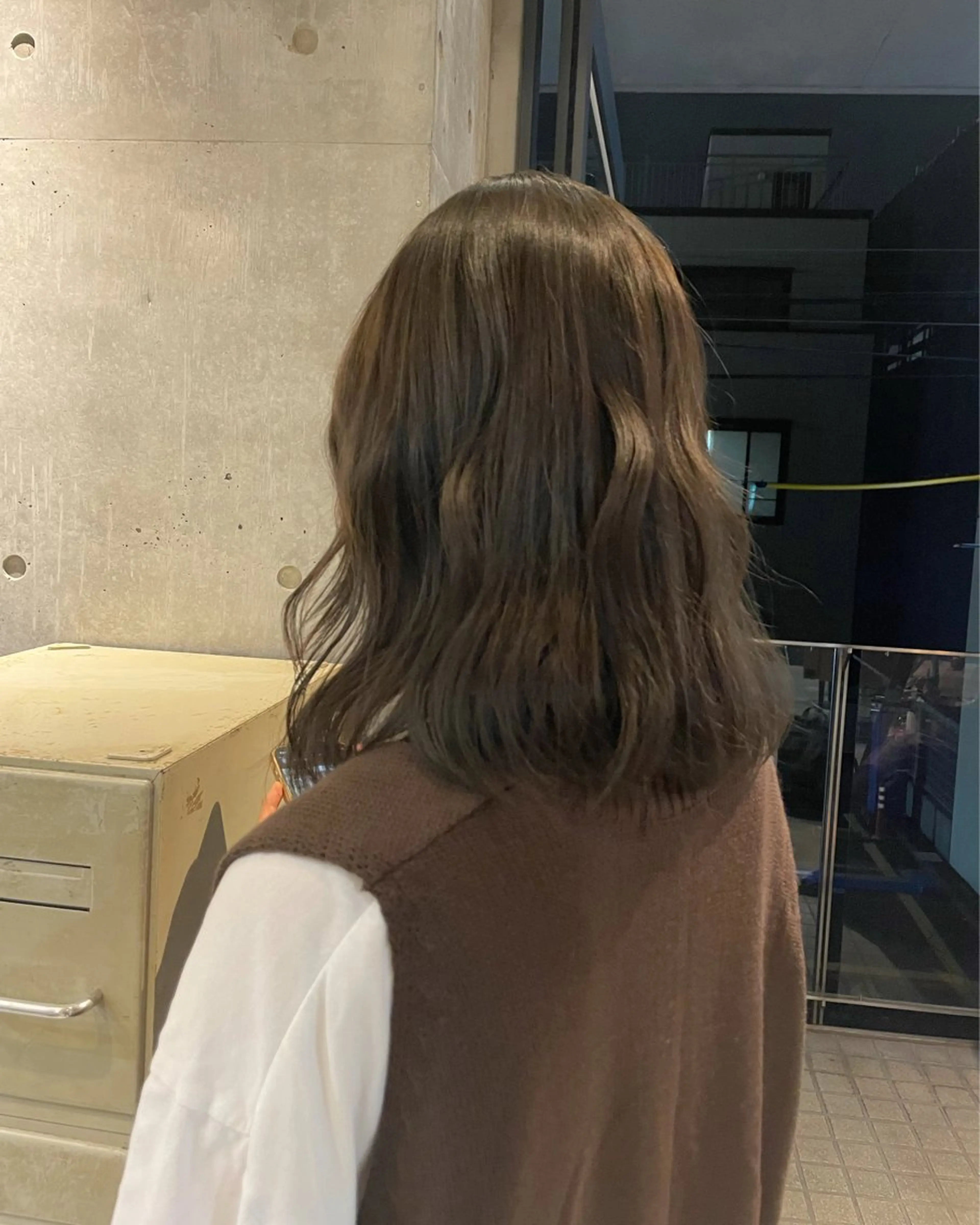 カラー ヘアカラー トリートメント maina/透明感 ベージュ/ブラウンのヘアスタイル