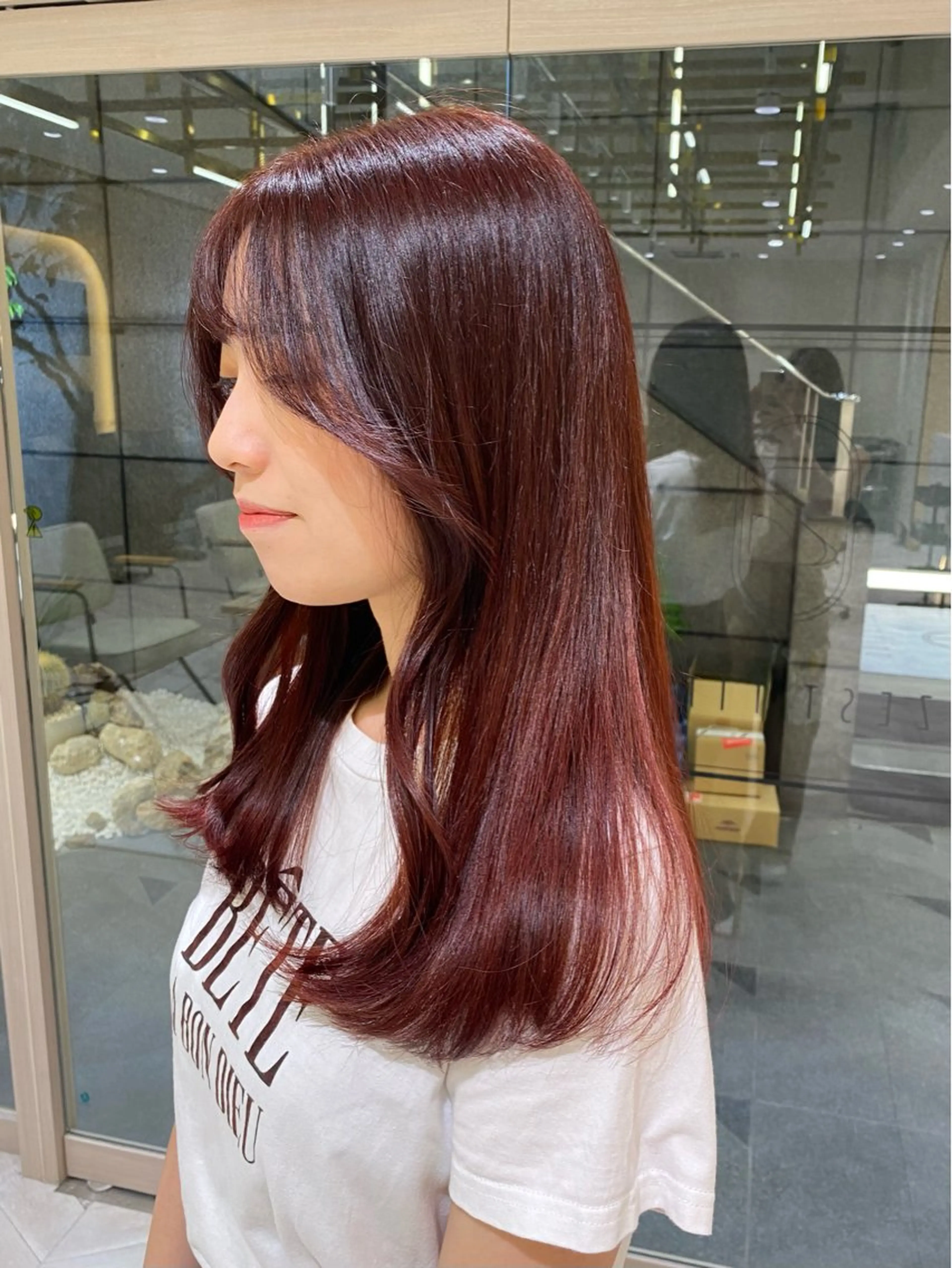 ロング カラー ヘアカラー hina☺︎ 髪質改善/ストレートのヘアスタイル