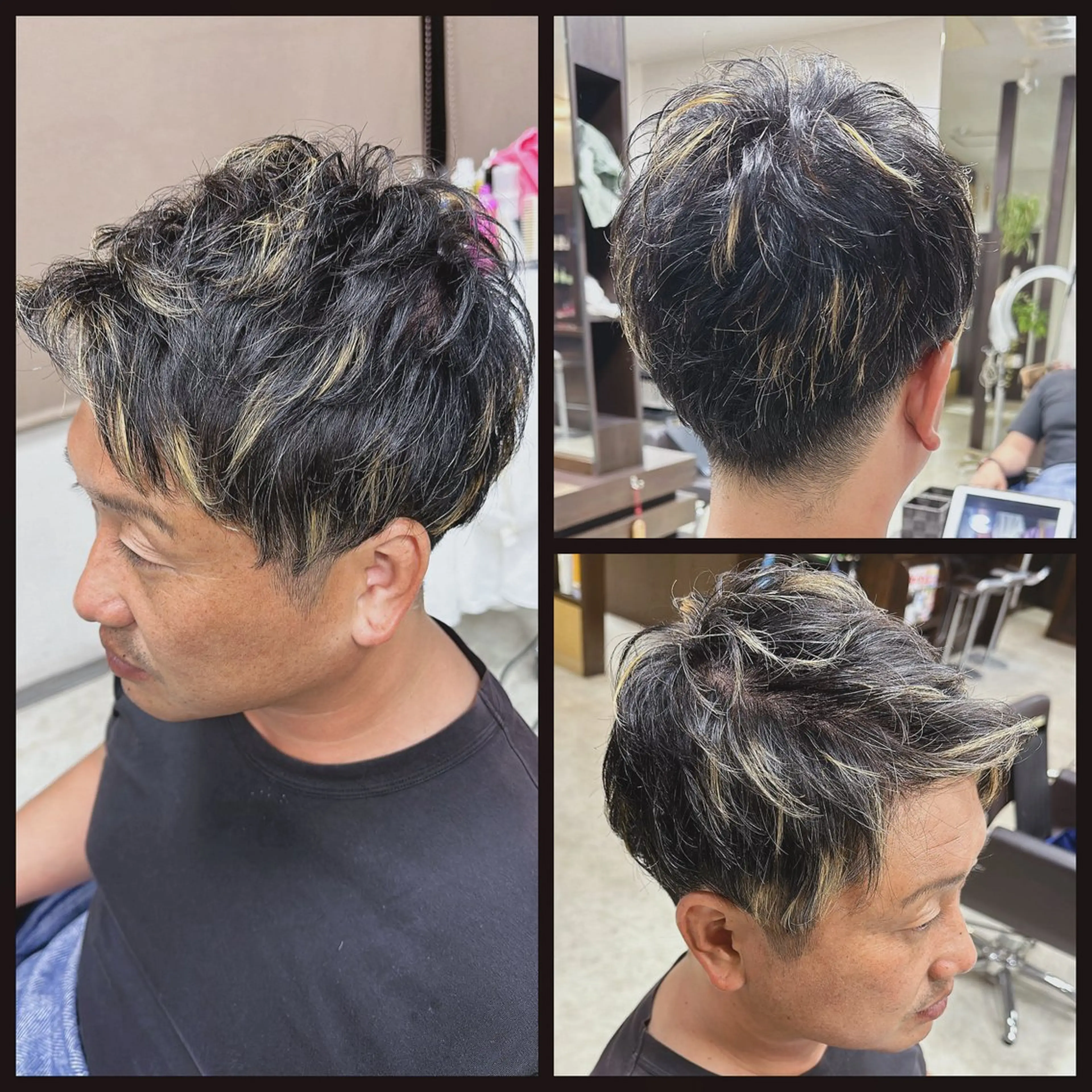 ショート カラー メンズ 中島 剛のヘアスタイル