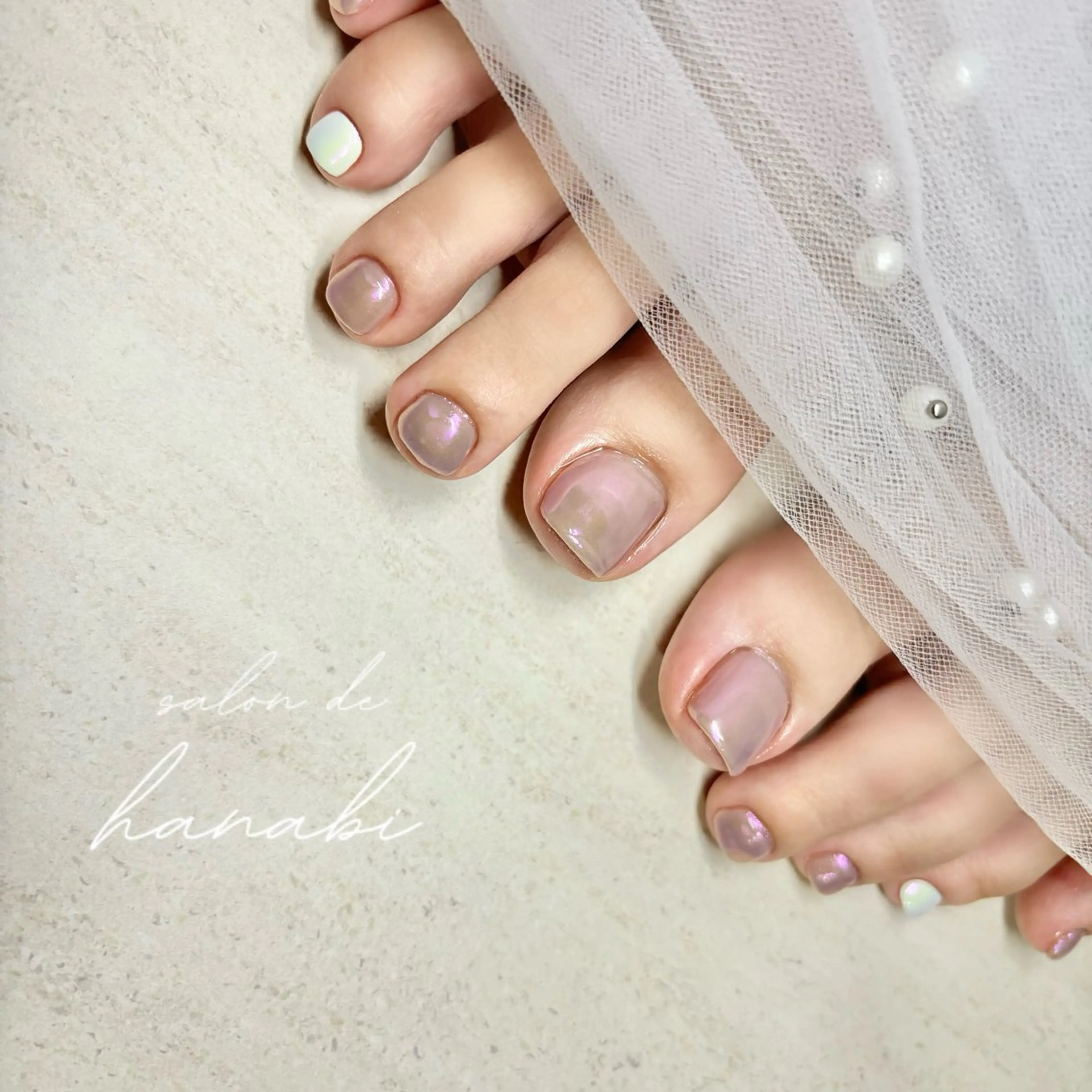 ネイル オーロラネイル salon de hanabi八王子のネイルデザイン