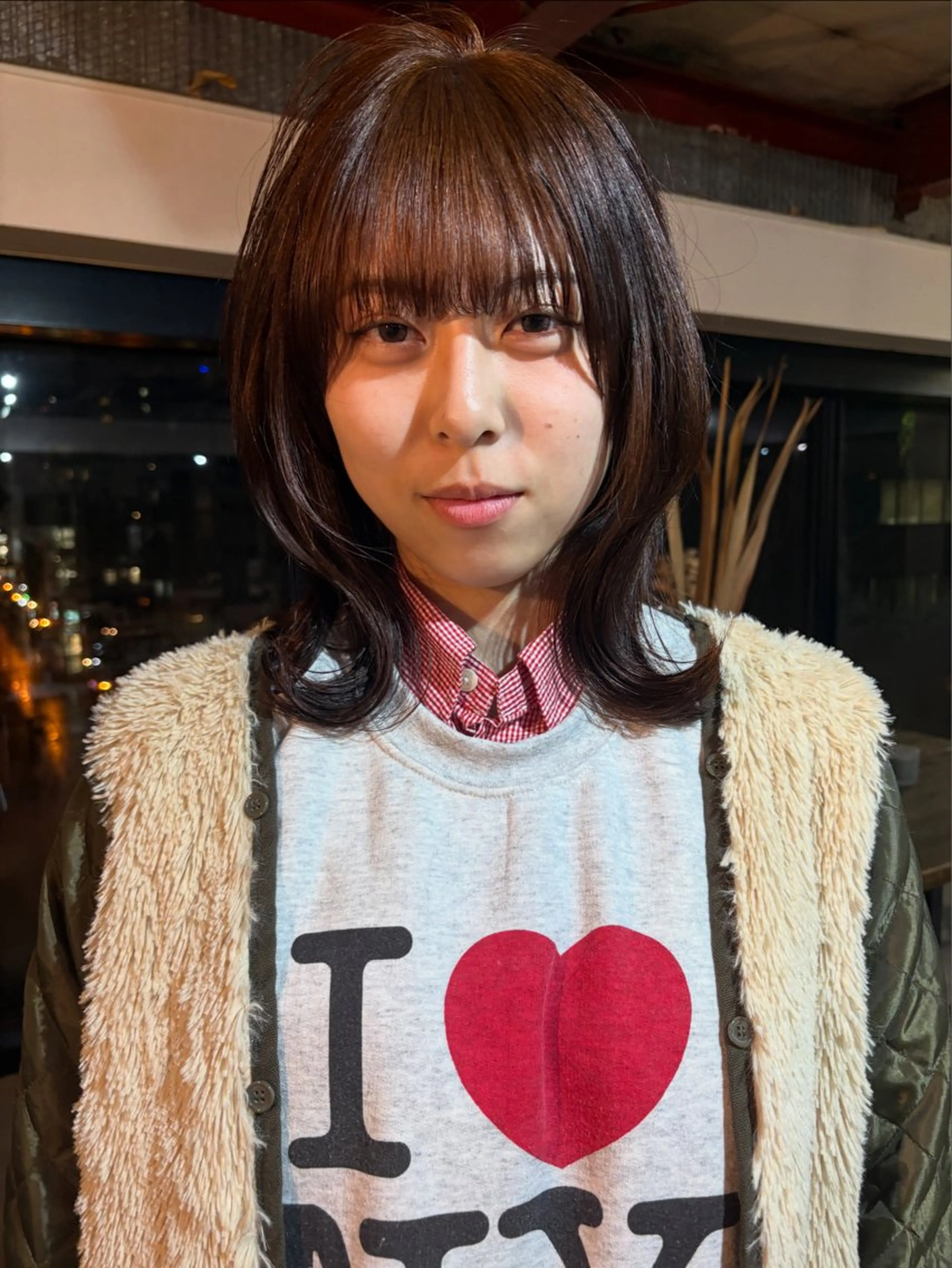 セミロング カラー カット ヘアカラー トリートメント レイヤー ハイトーン/YUTOのヘアスタイル