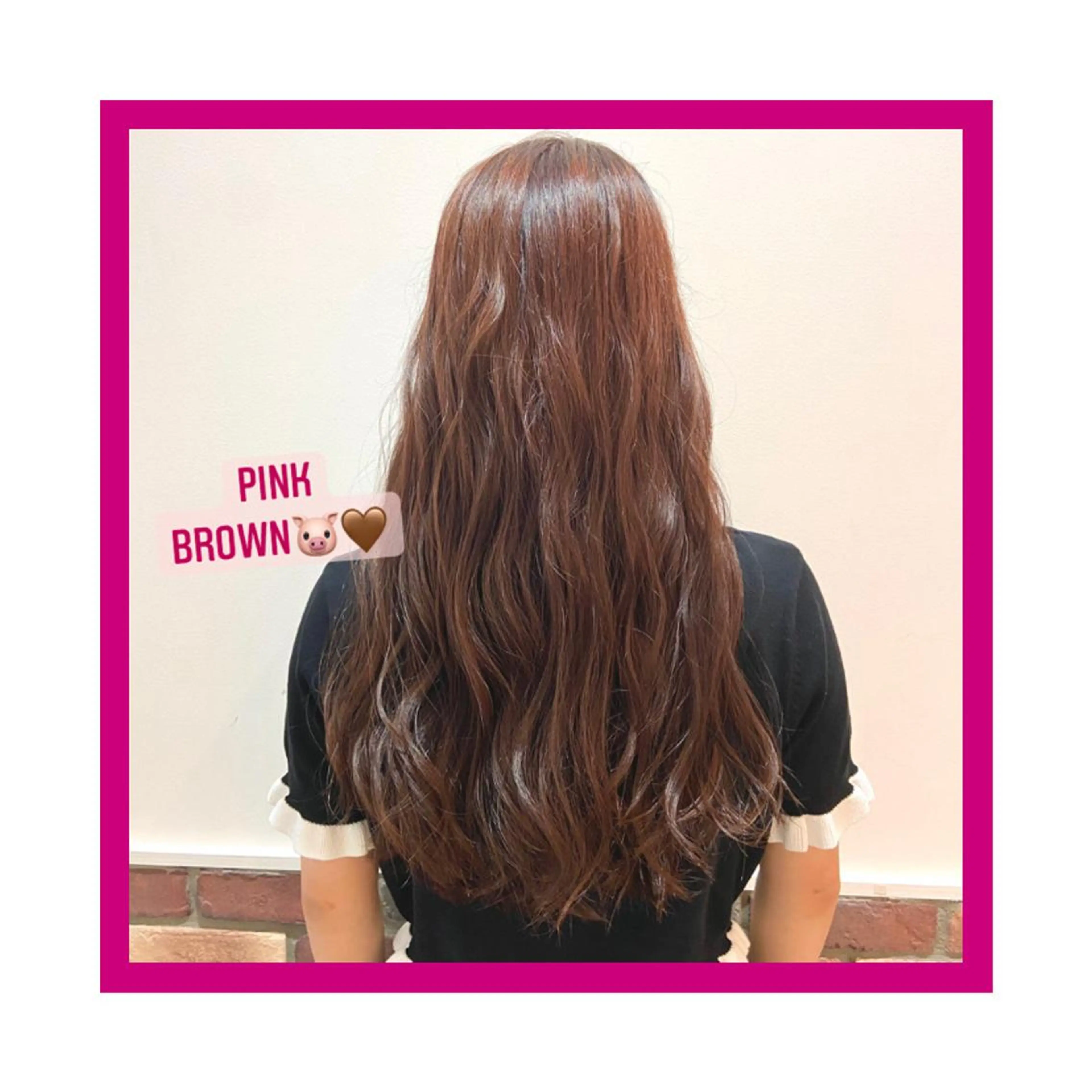 ロング ピンクブラウン 棚橋 光海のヘアスタイル