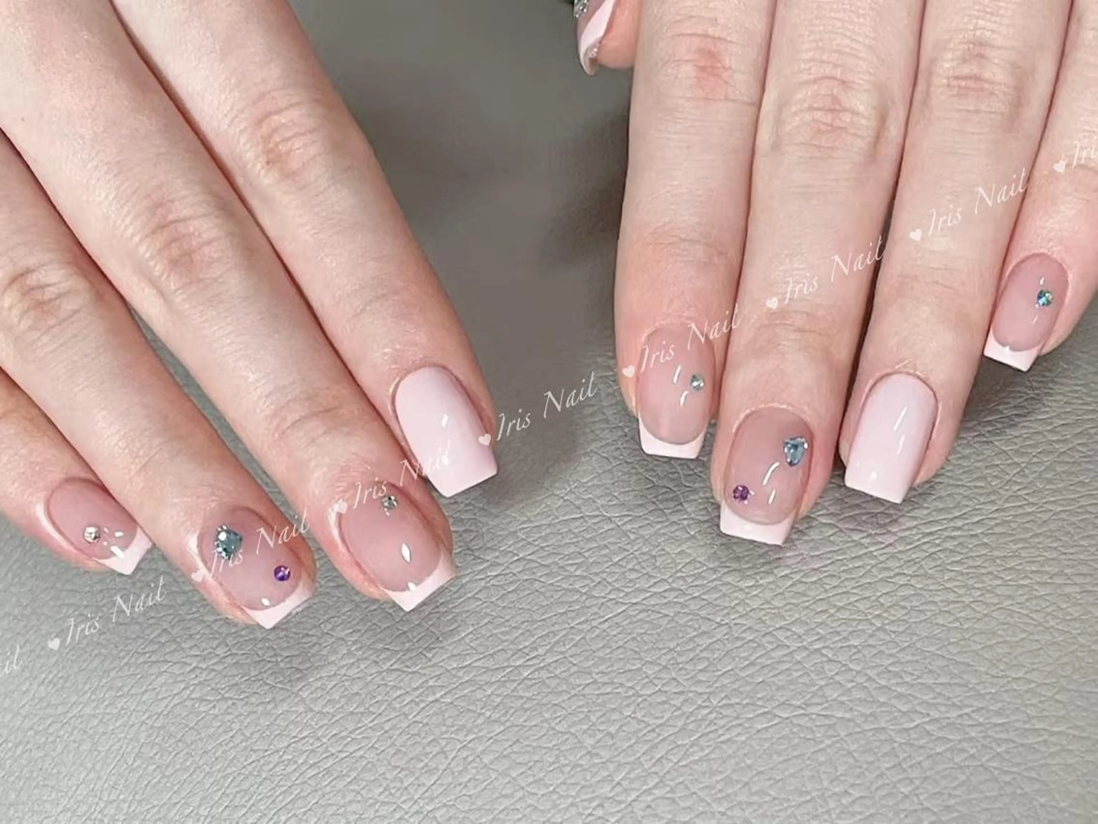 ネイル フレンチネイル ピンク ハンドネイル ハンドケア 🍒IRIS Nail🌸のネイルデザイン