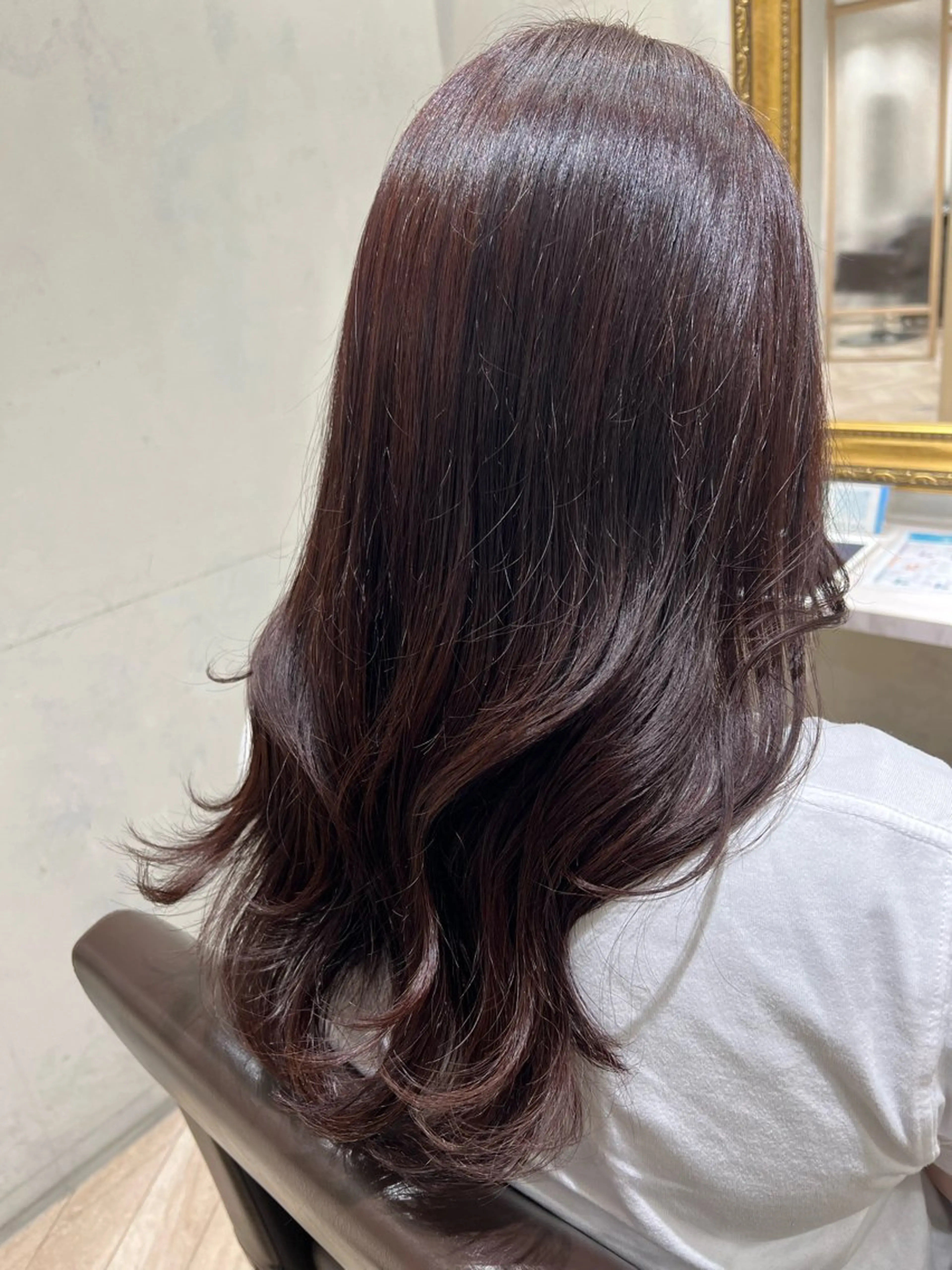 セミロング カラー ピンクカラー 艶髪/韓国レイヤー イノウエヒロキのヘアスタイル