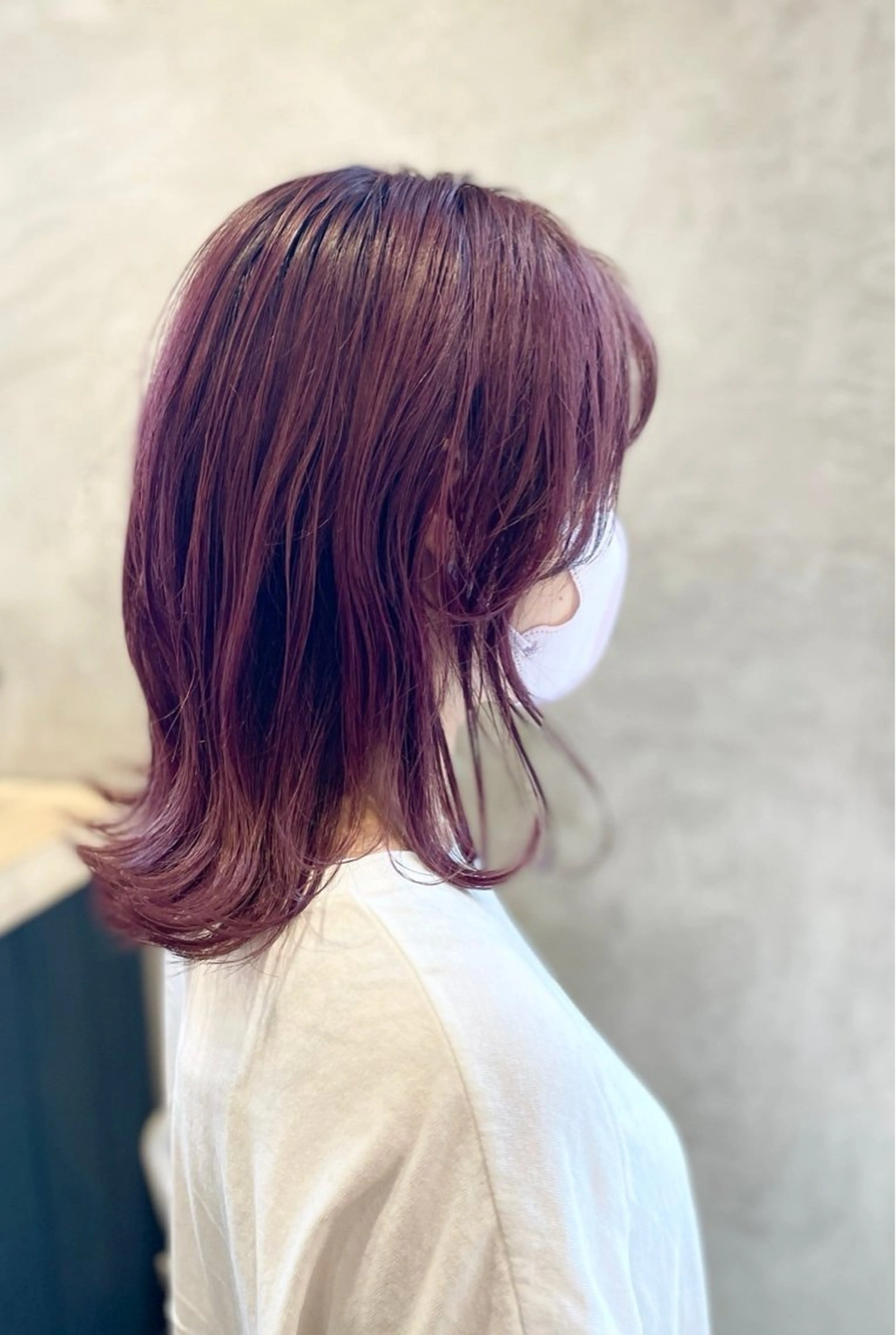 ミディアム パーマ ブリーチなし透明感 カラー✨横山 佳希のヘアスタイル