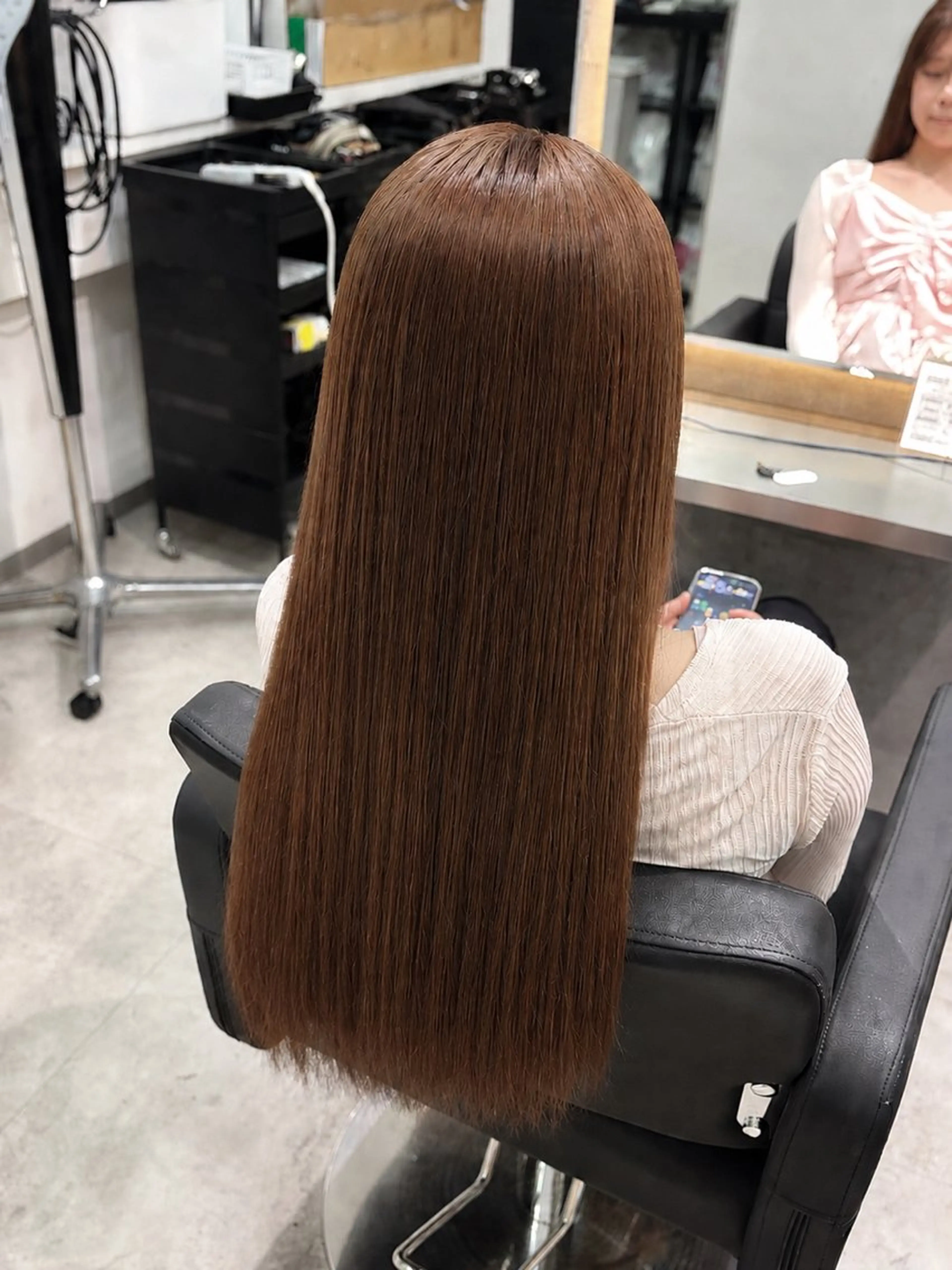 ロング カラー ブリーチ ブラウンカラー トリートメント ヘアカラー トリートメント 野口 由衣のヘアスタイル