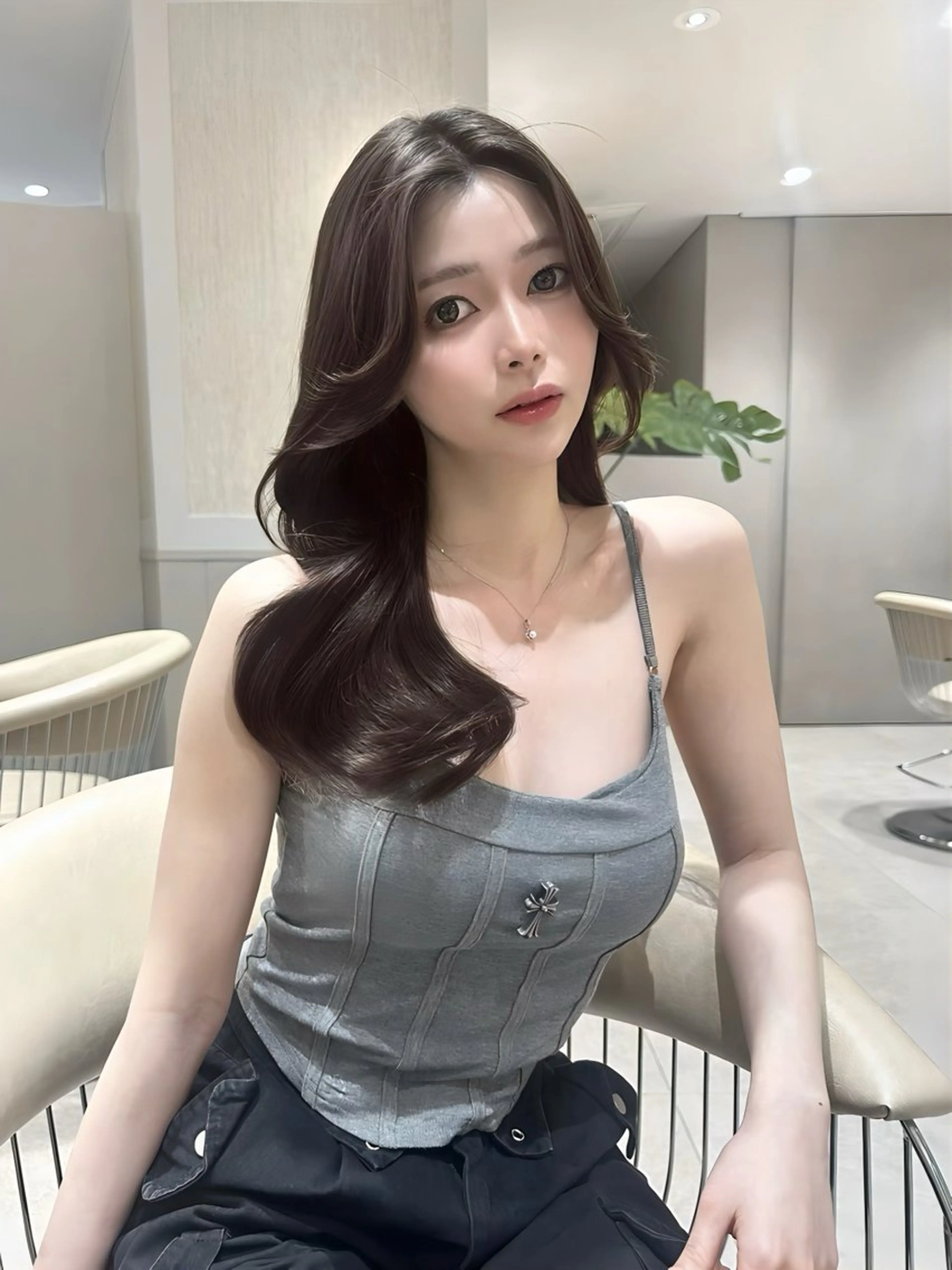 カット+ケアカラー+クイックトリートメントの写真