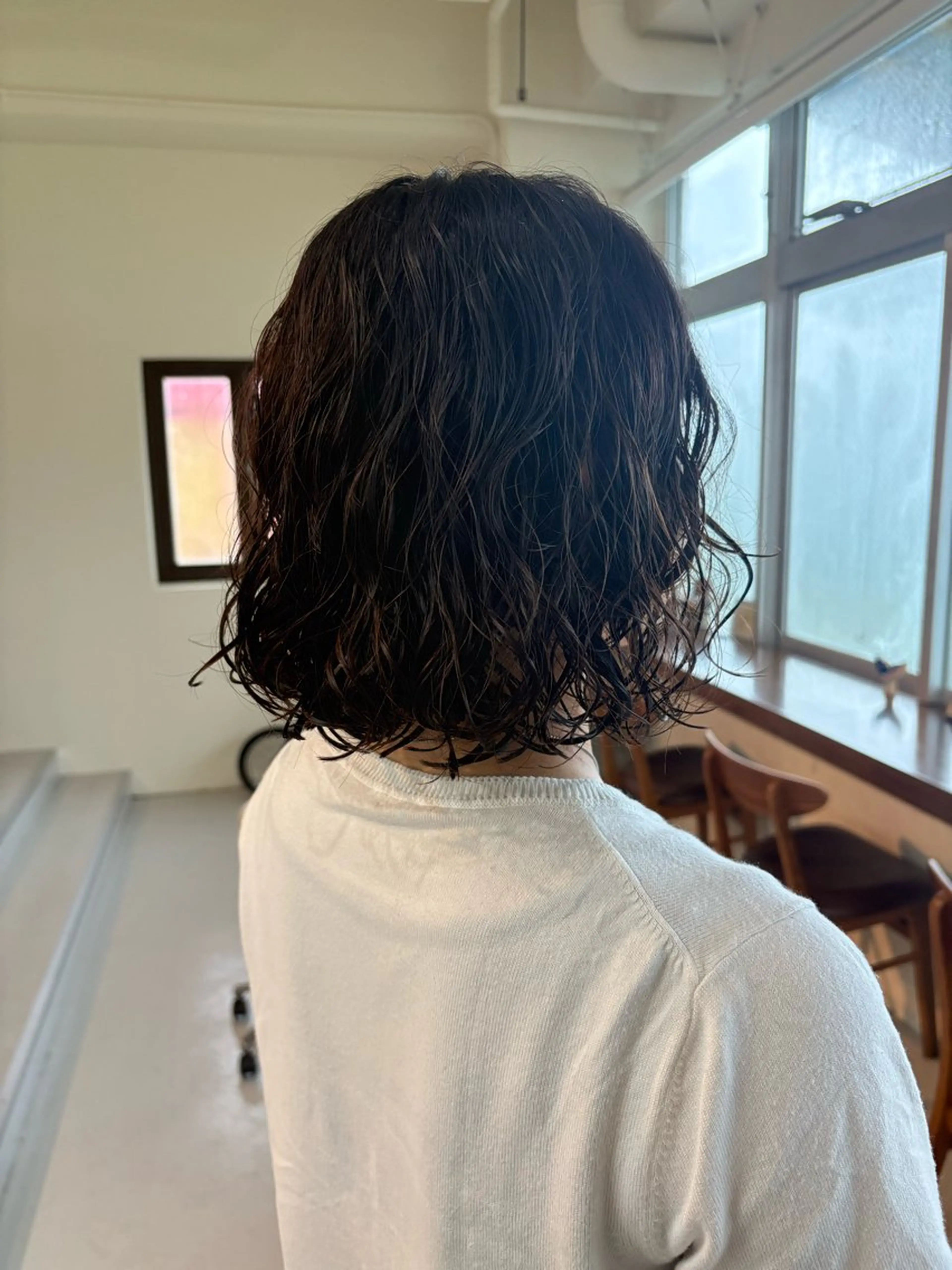 パーマ ボブ ミディアムレイヤー/ 艶カラーNorikaのヘアスタイル