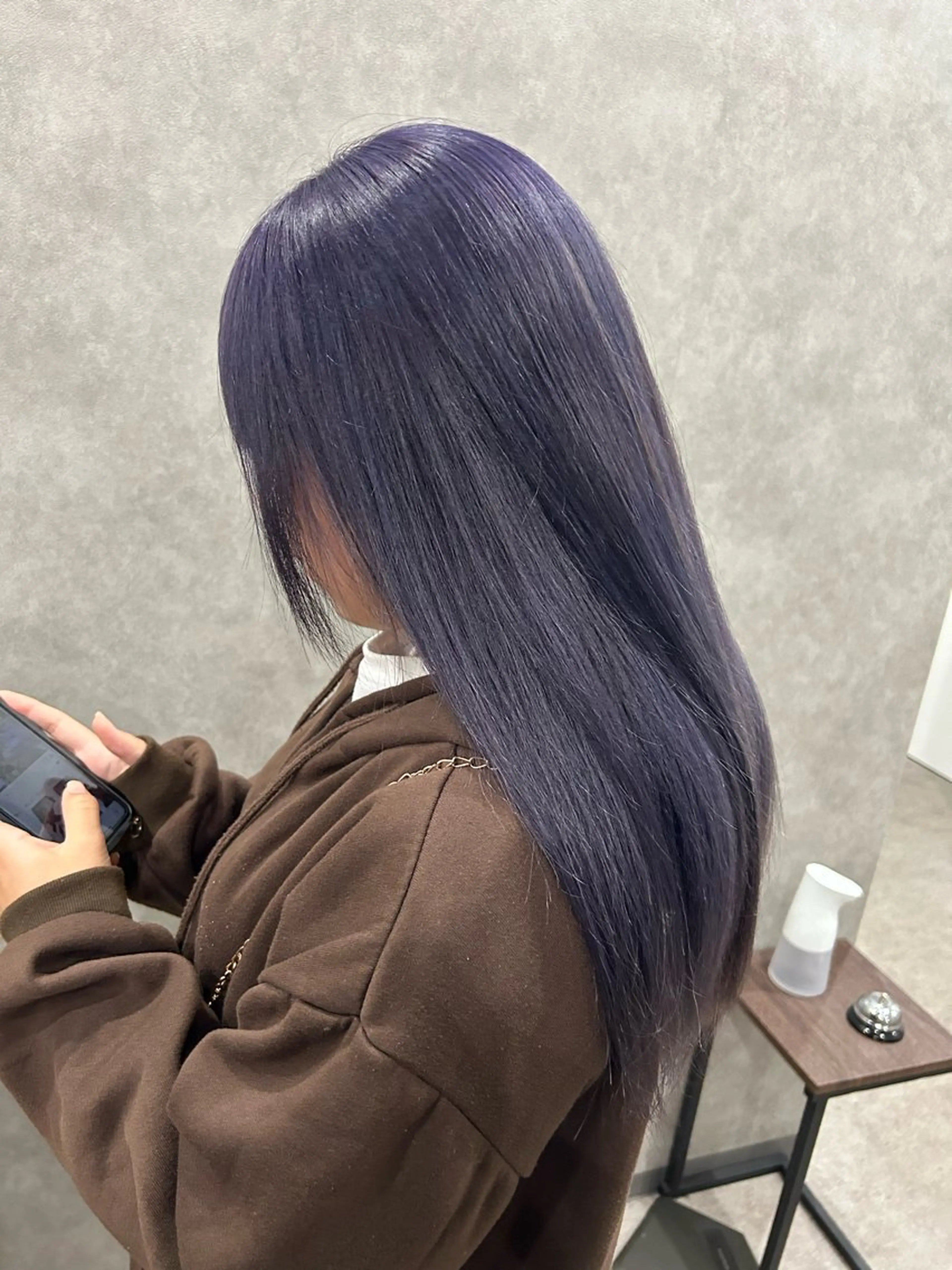 ロング カラー ブルーカラー ブルーバイオレット バイオレットカラー ヘアカラー トリートメント ミルクティー職人× HIROSEのヘアスタイル