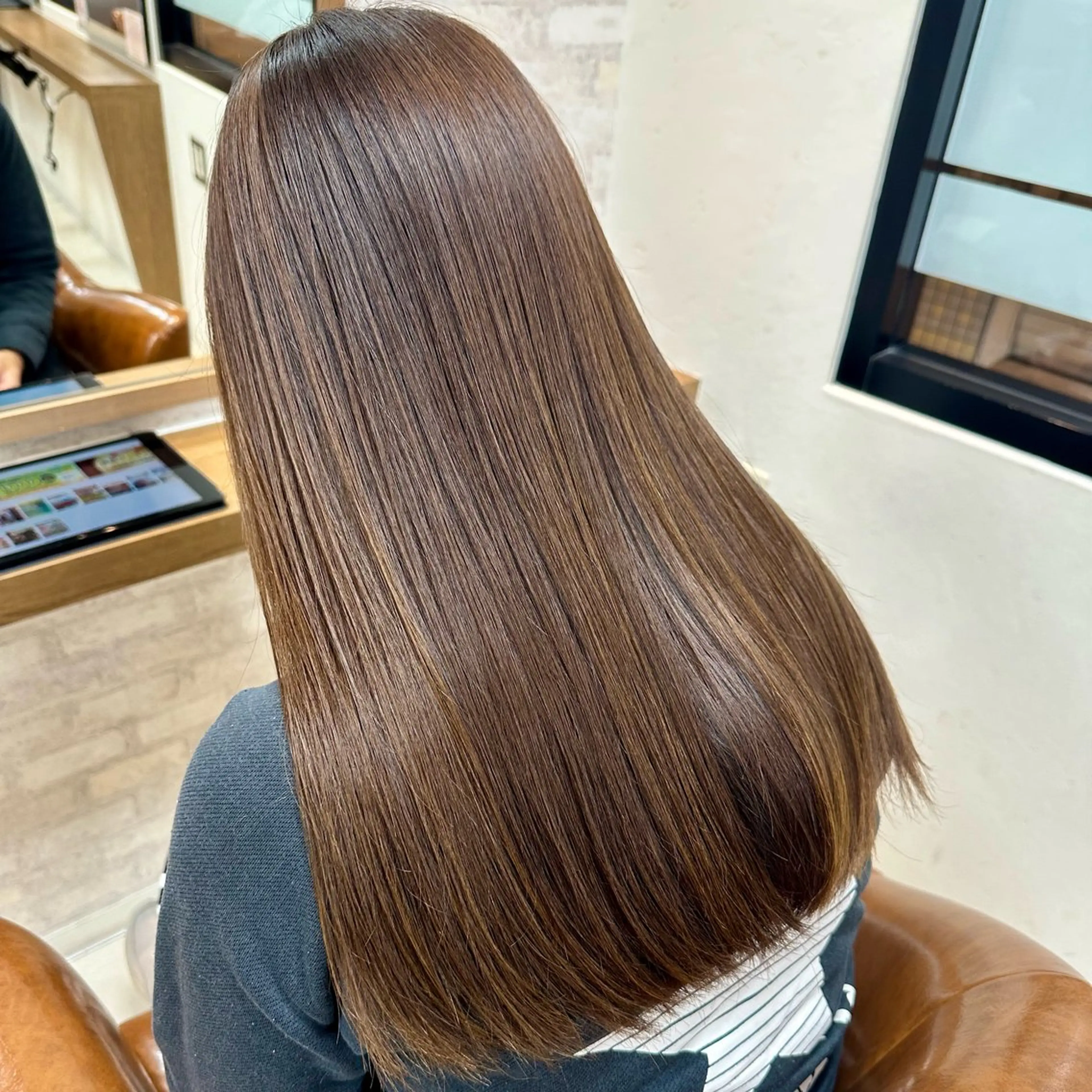 ロング カラー ヘアアレンジ 髪質改善/ブラック ヘア/リンのヘアスタイル