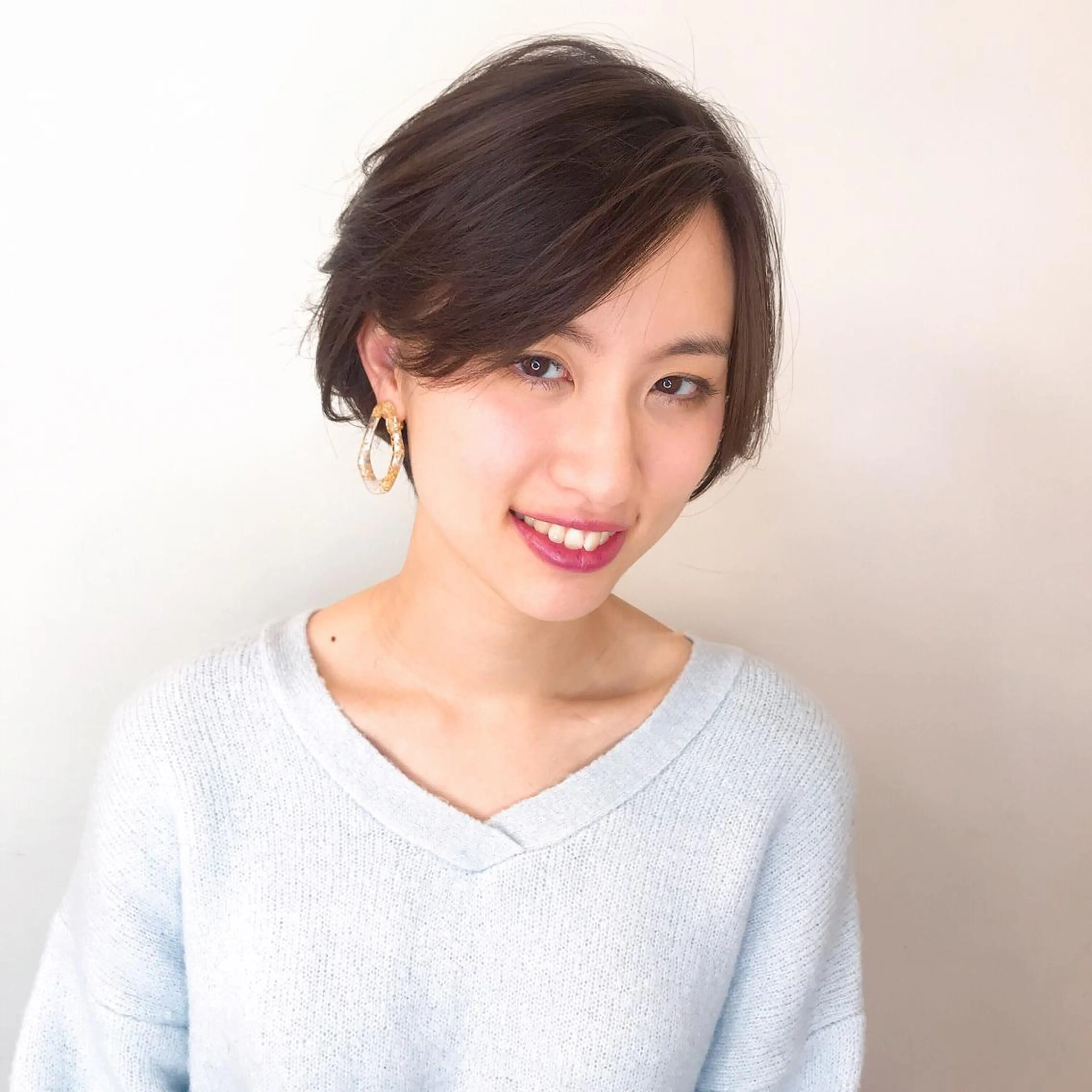 ショート ハンサムショート ショートヘア クロスパーマ松永裕久 似合わせカットのヘアスタイル