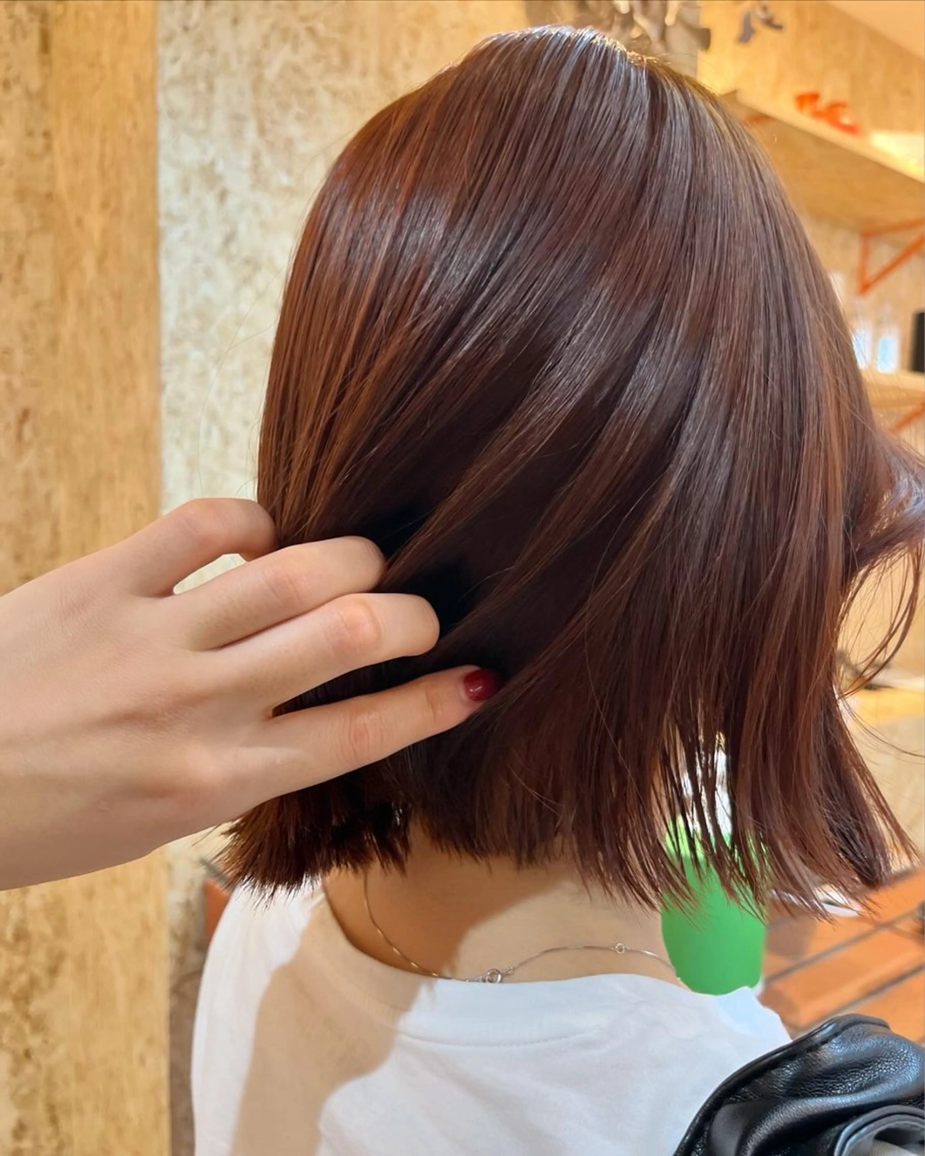 ミディアム カラー オレンジ JOULE'S natsukiのヘアスタイル