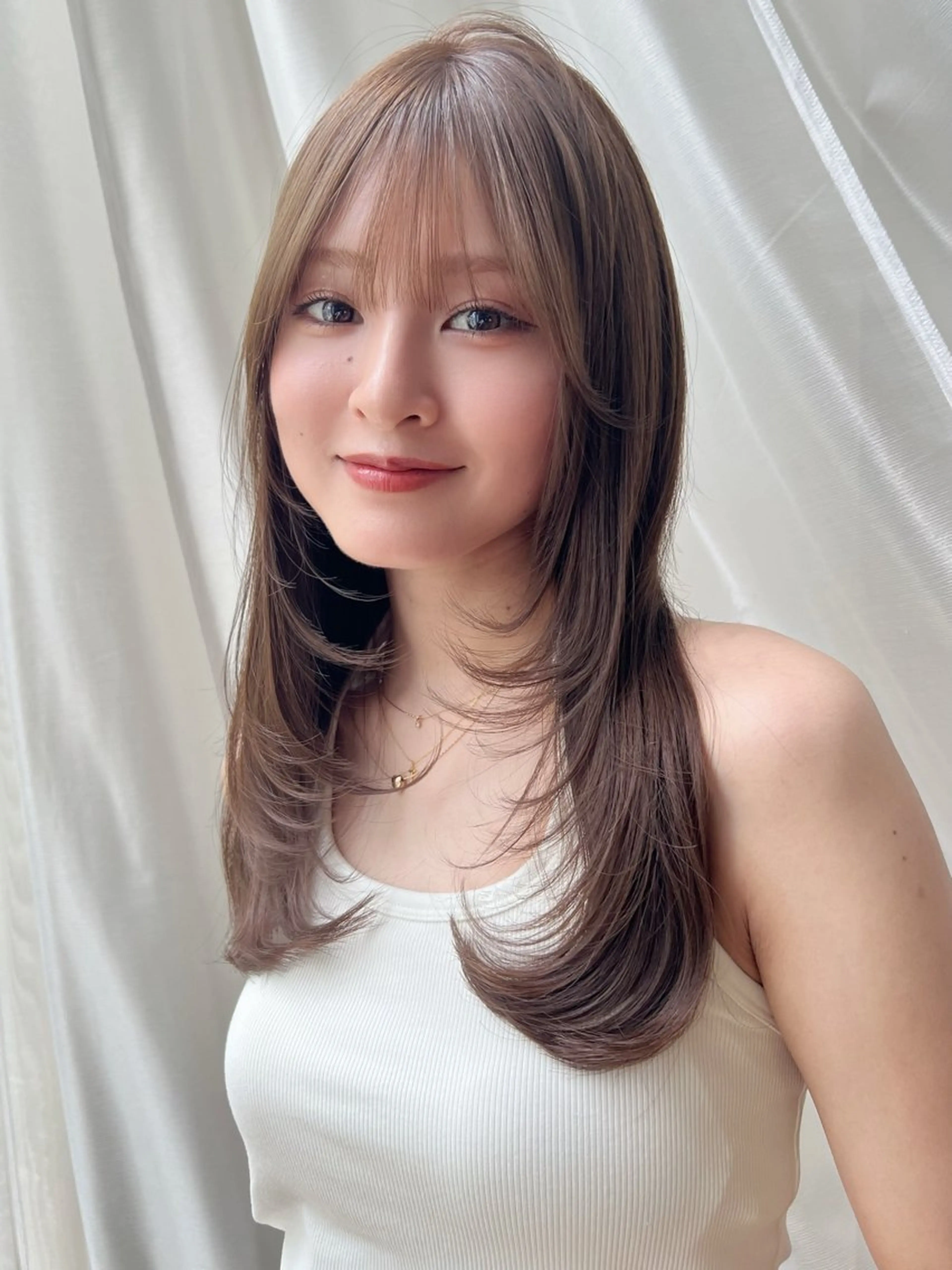 ミディアム カラー ヘアカラー 望月威吹/表参道/レ イヤー/似合わせのヘアスタイル