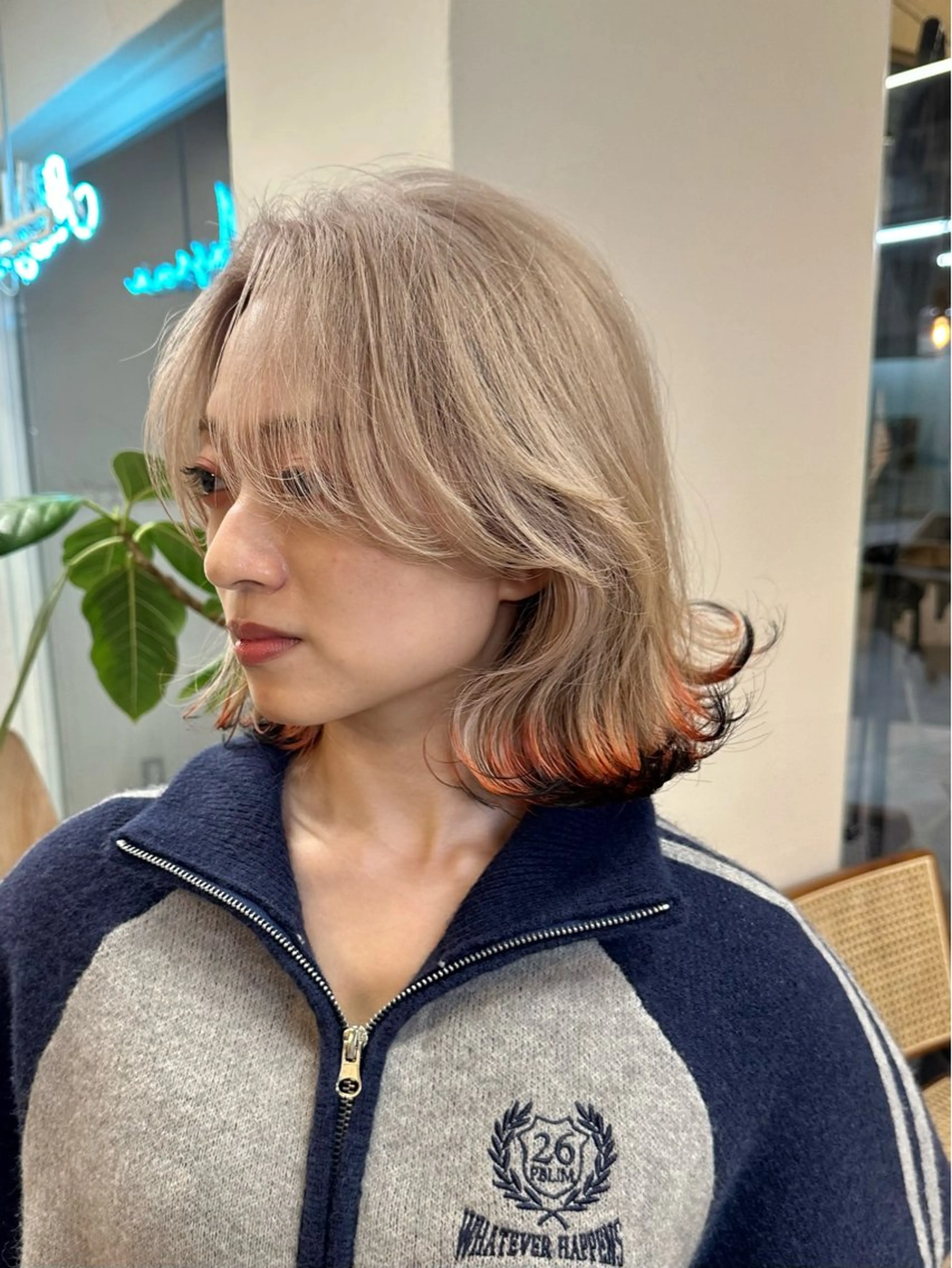 ミディアム カラー ハイトーン×似合わせ 🌱中川慎之介のヘアスタイル