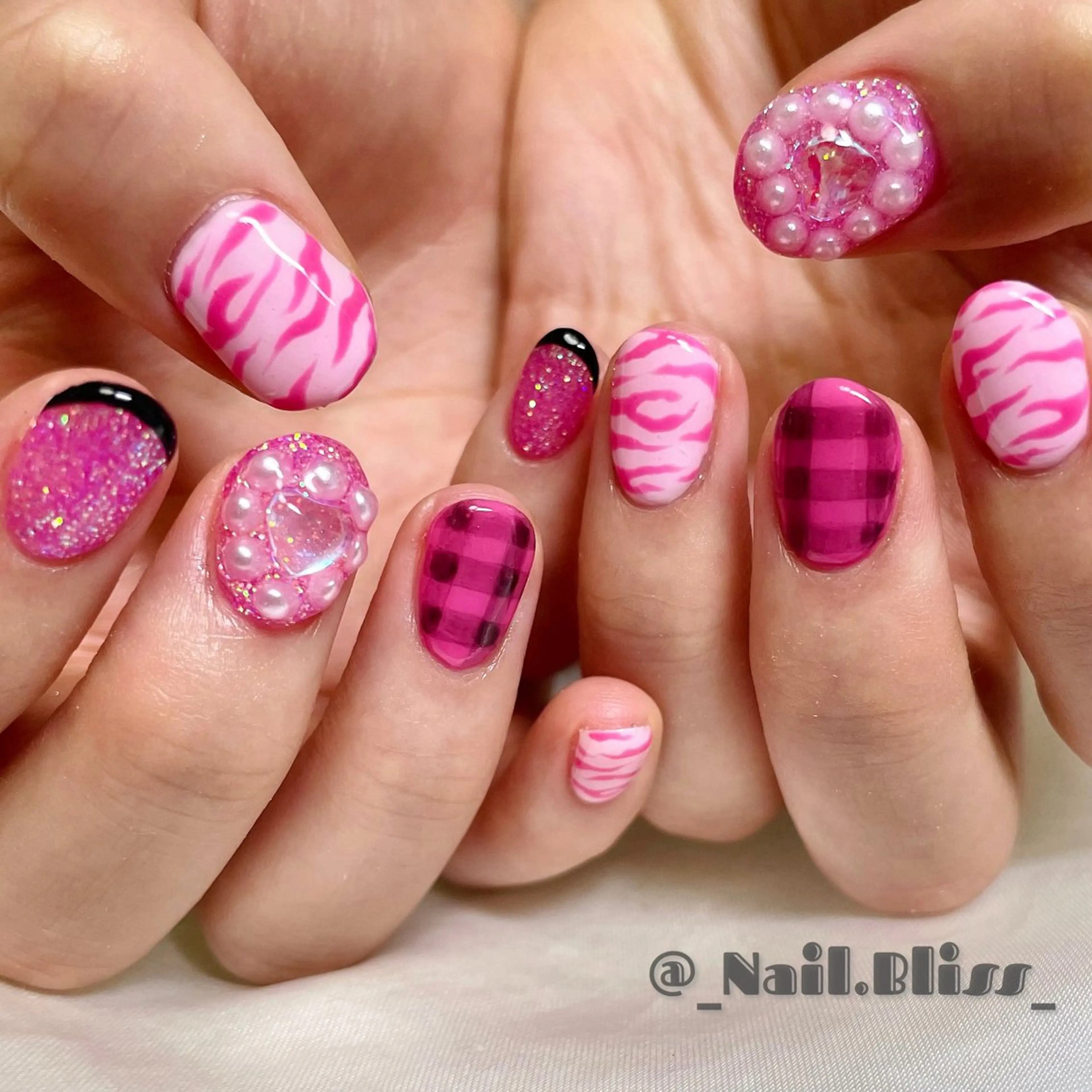 ネイル ピンク ハンドネイル NAIL BLISSのネイルデザイン