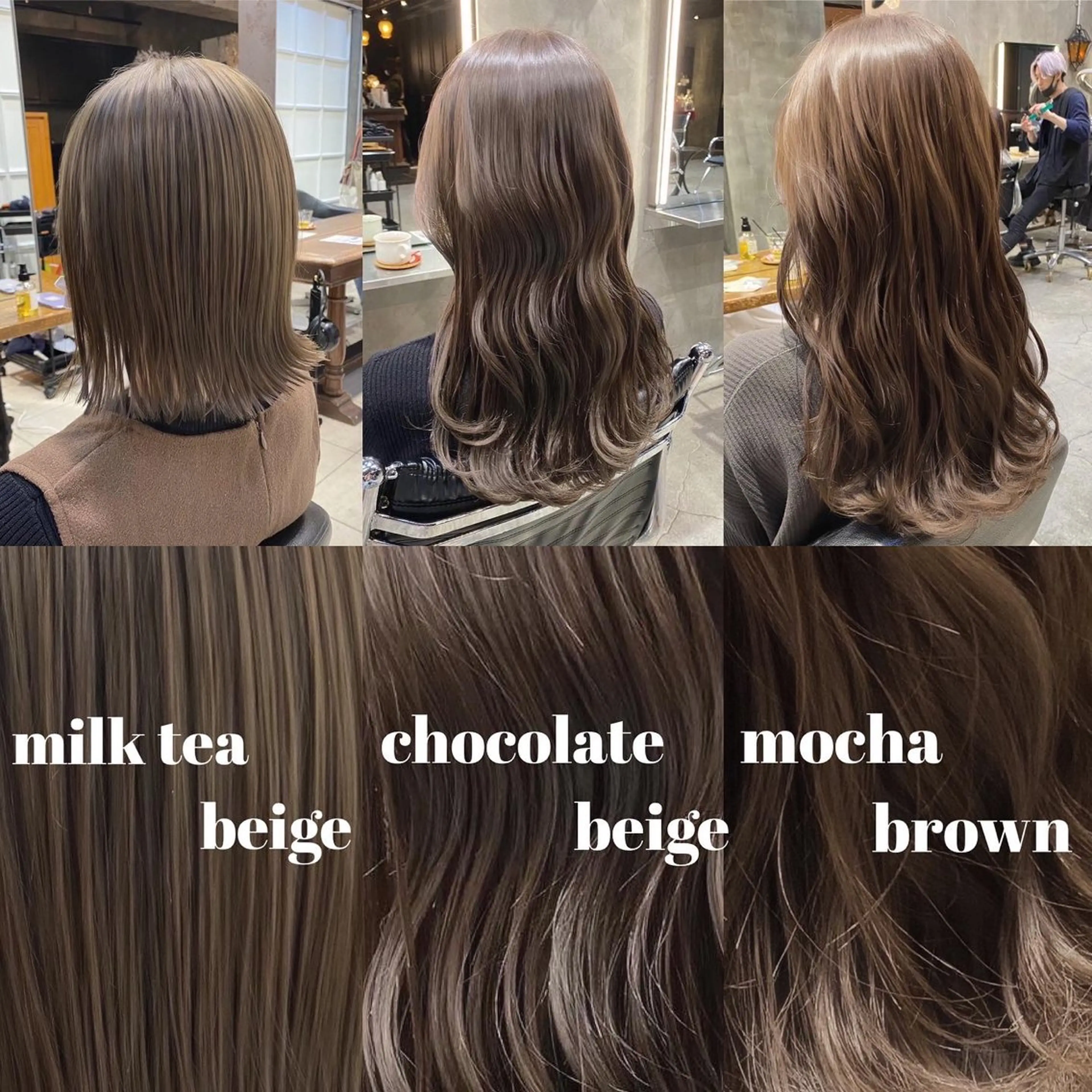 ミディアム カラー ベージュカラー ブリーチ ブラウンカラー ダブルカラー ブリーチなしカラー カット ヘアカラー 透明感カラー🌿 グレージュ🐺陽介のヘアスタイル