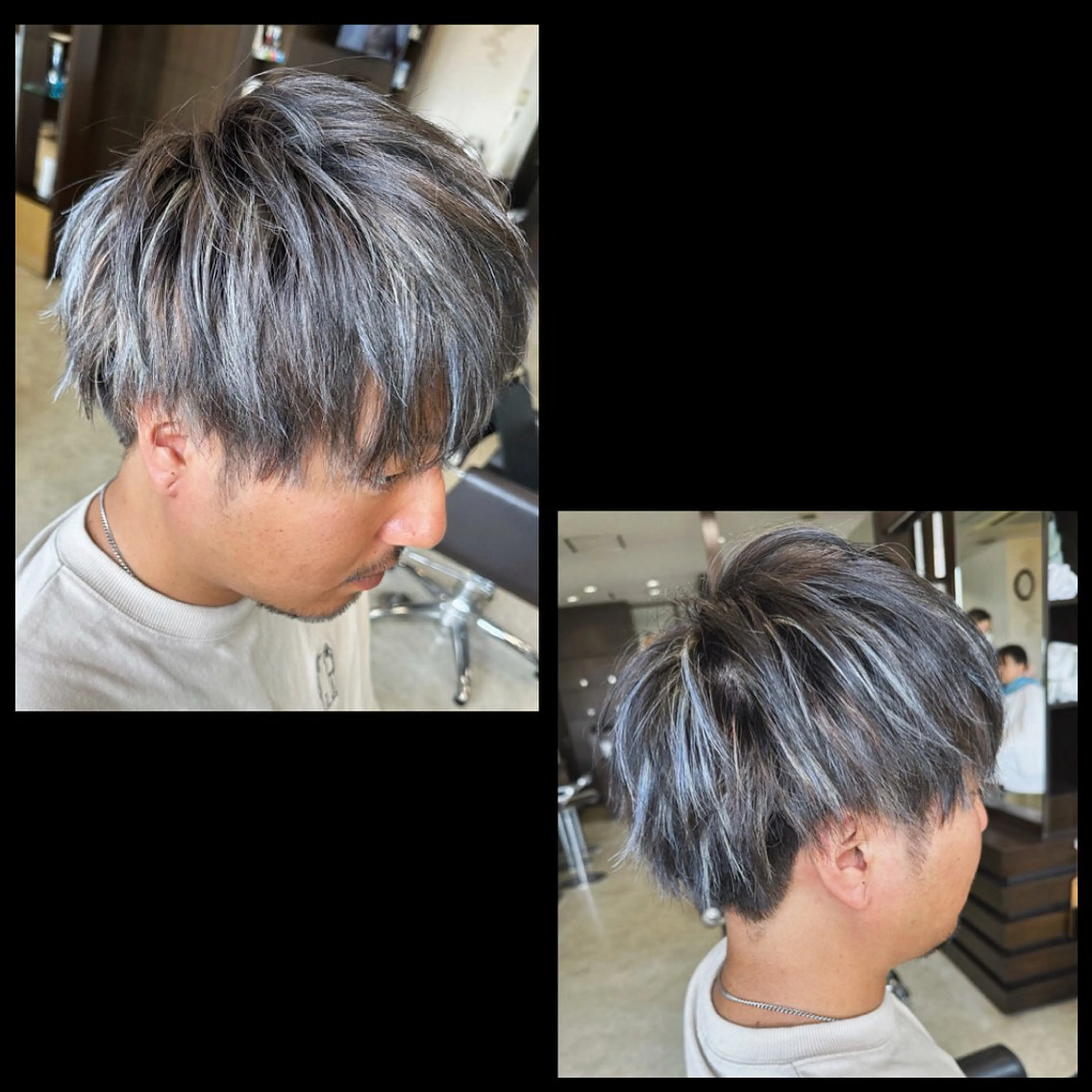 ショート カラー メンズ 中島 剛のヘアスタイル